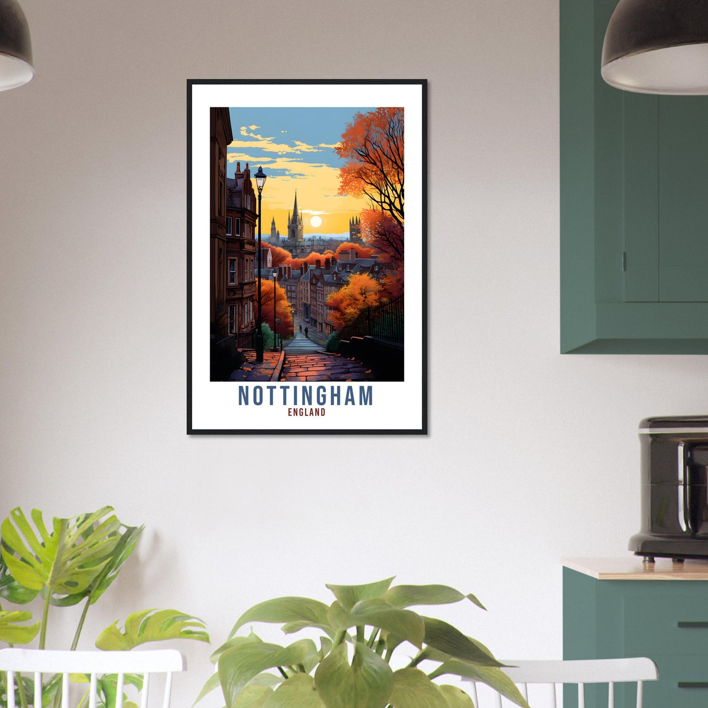 Nottingham Travel Print Home Decor Nottinghamshire East Midlands Wall Hanging Nottingham Artwork Gift Nottingham Travel Poster Artwork