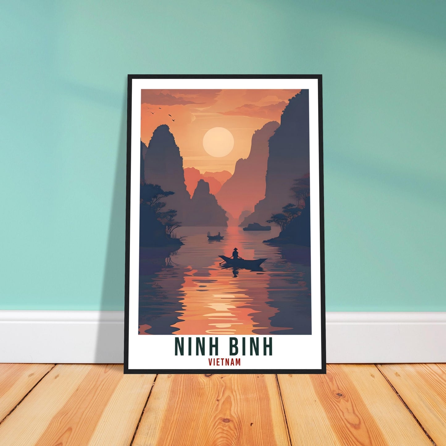 Ninh Binh Travel Poster Wall Art Ninh Binh Vietnam Wall Hanging Artwork Ninh Binh Art Gifts Ninh Binh Travel Print Vietnam Art Lovers Gift