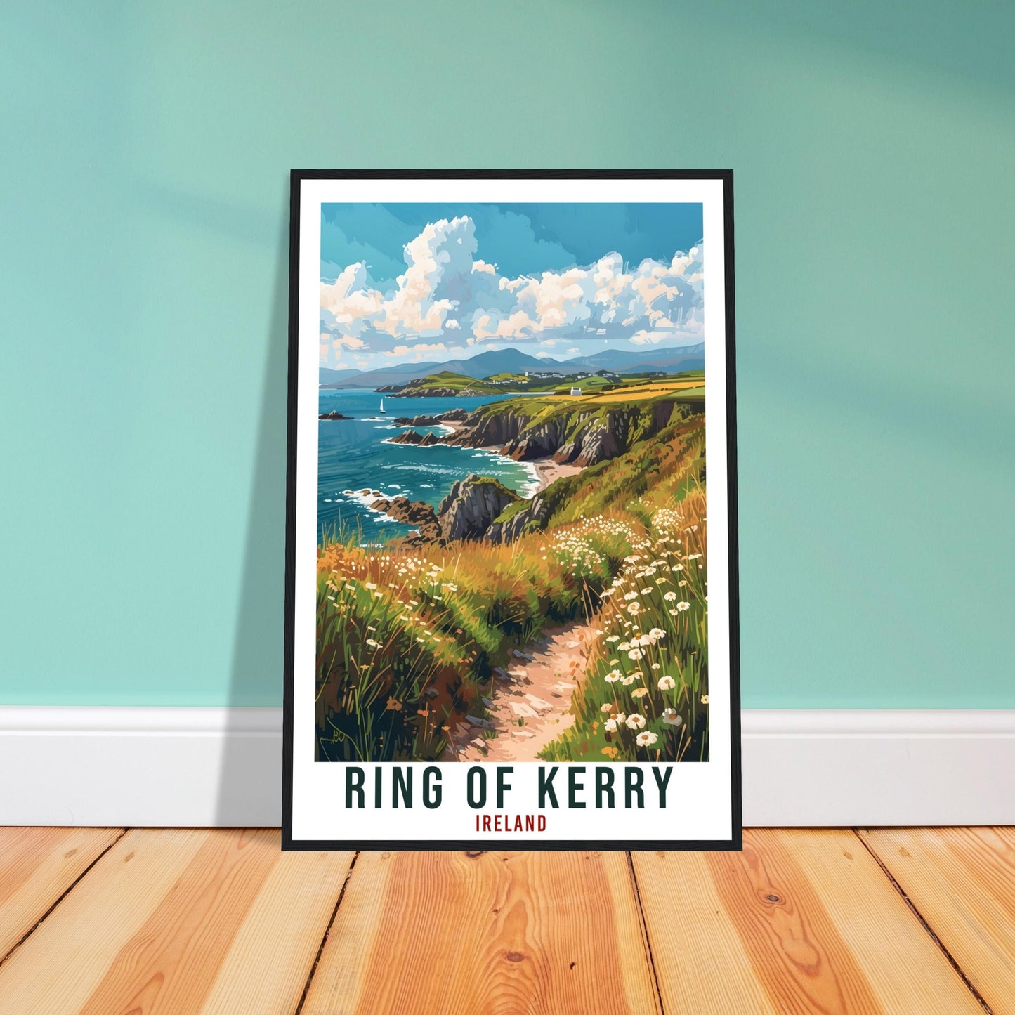 Ring Of Kerry Travel Print Ireland Home Decoration Kerry Wall Art Wall Hanging Art Lover Irish Artwork Ireland Ring Of Kerry Travel Poster