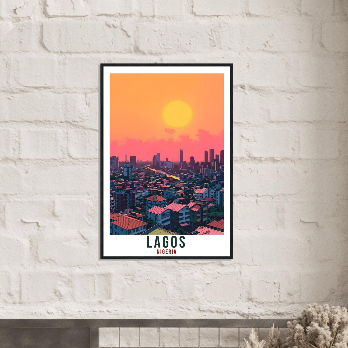 Lagos Nigeria Travel Print Lagos Wall Art Wall Hanging Home Décor Lagos Gift Art Lovers Nigeria Artwork Gift Print African Landmark Poster