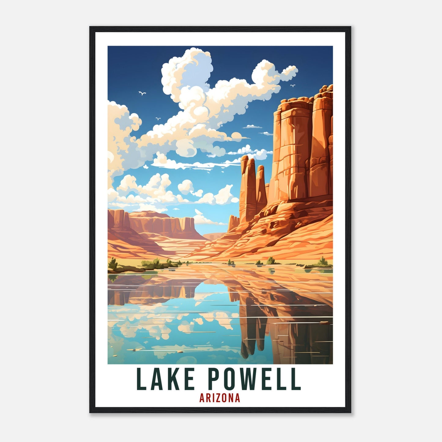 Lake Powell Travel Print Arizona Home Decoration USA Wall Art Gift Wall Hanging Art Lover Arizona Artwork Lake Powell Nature Travel Poster