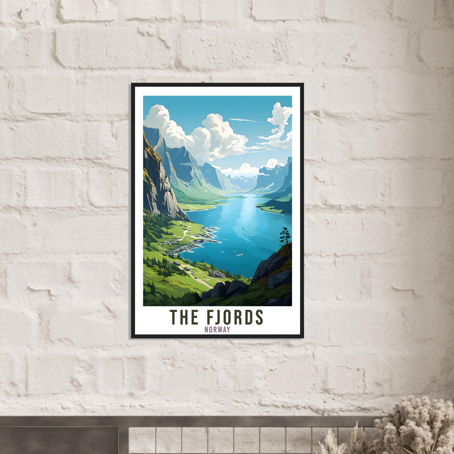 The Fjords Norway Travel Print The Fjords Wall Hanging Norway Arctic The Fjords Travel Poster Norway Mountains Wall Art Fjords Travel Poster