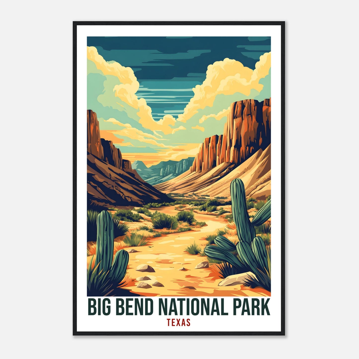 Big Bend National Park Texas USA Travel Print Wall Art Wall Hanging Home Décor Big Bend Park Gift Travel Art USA Artwork Travel Poster