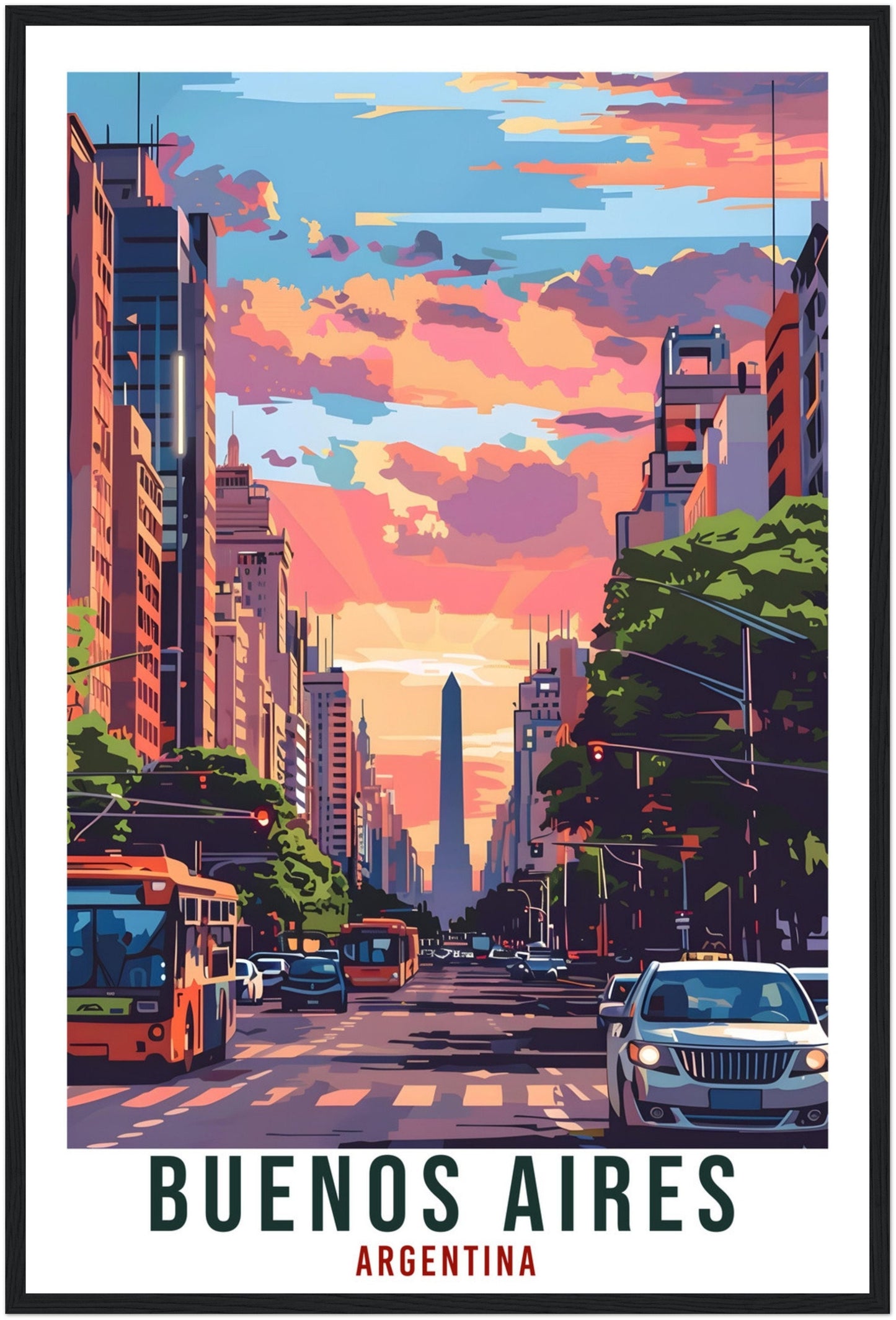 Buenos Aires Argentina Travel Print Wall Art Wall Hanging Home Décor Buenos Aires Gift Landmark Artwork Travel Art Argentina Travel Poster