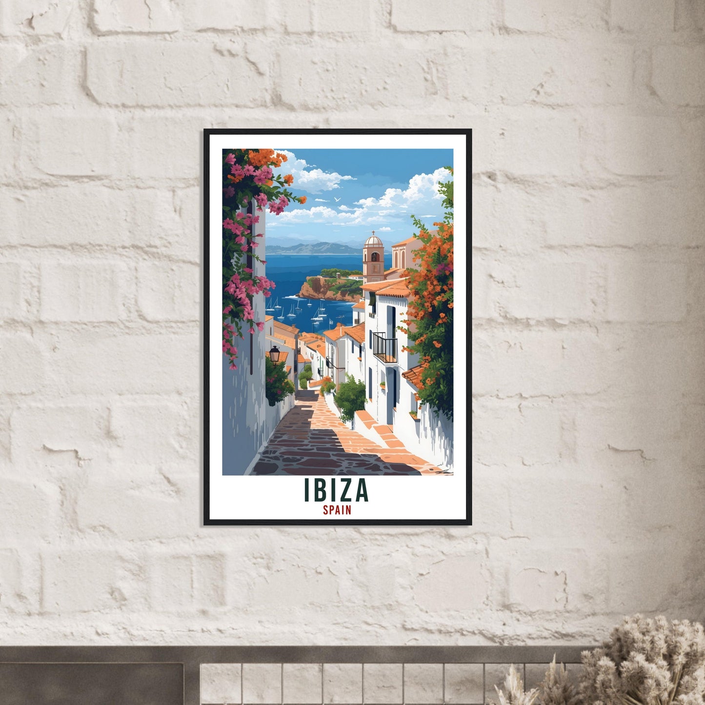 Ibiza Travel Print Spain Home Decoration Ibiza Art Gift Spanish City Wall Art Gift Wall Hanging Art Lover Spain Artwork Ibiza Travel Poster