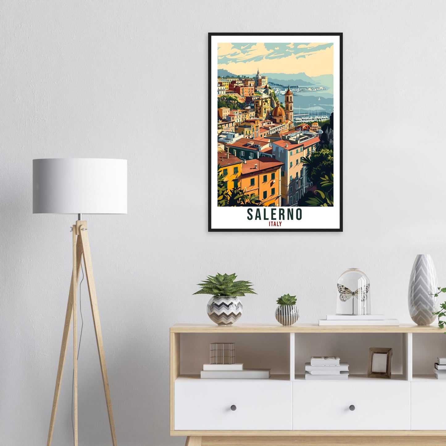 Salerno Travel Print Italy Wall Art Wall Hanging Home Living Décor Salerno Gift Art Lovers Gift Italy Artwork Gift Italian Travel Poster