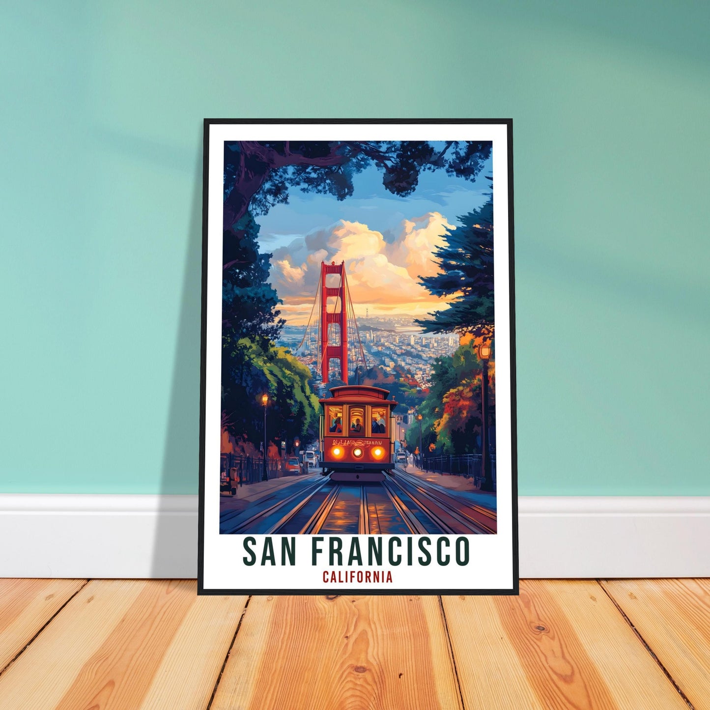 San Francisco Travel Print California Home Decor Wall Art Gift Wall Hanging Art Lover San Francisco United States Artwork Travel Poster Art
