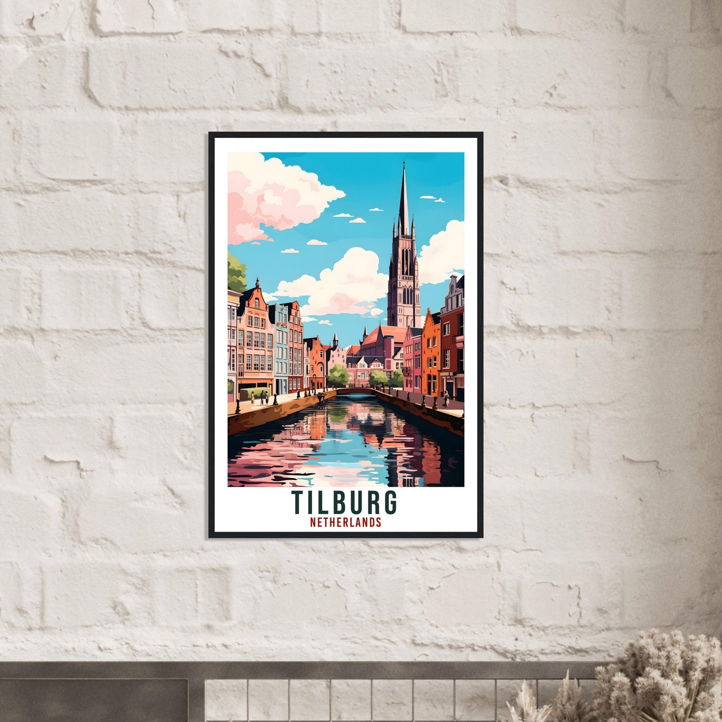 Tilburg Travel Print Holland Wall Art Wall Hanging Home Décor Tilburg Gift Art Lovers Gift Dutch Artwork Gift The Netherlands Travel Poster