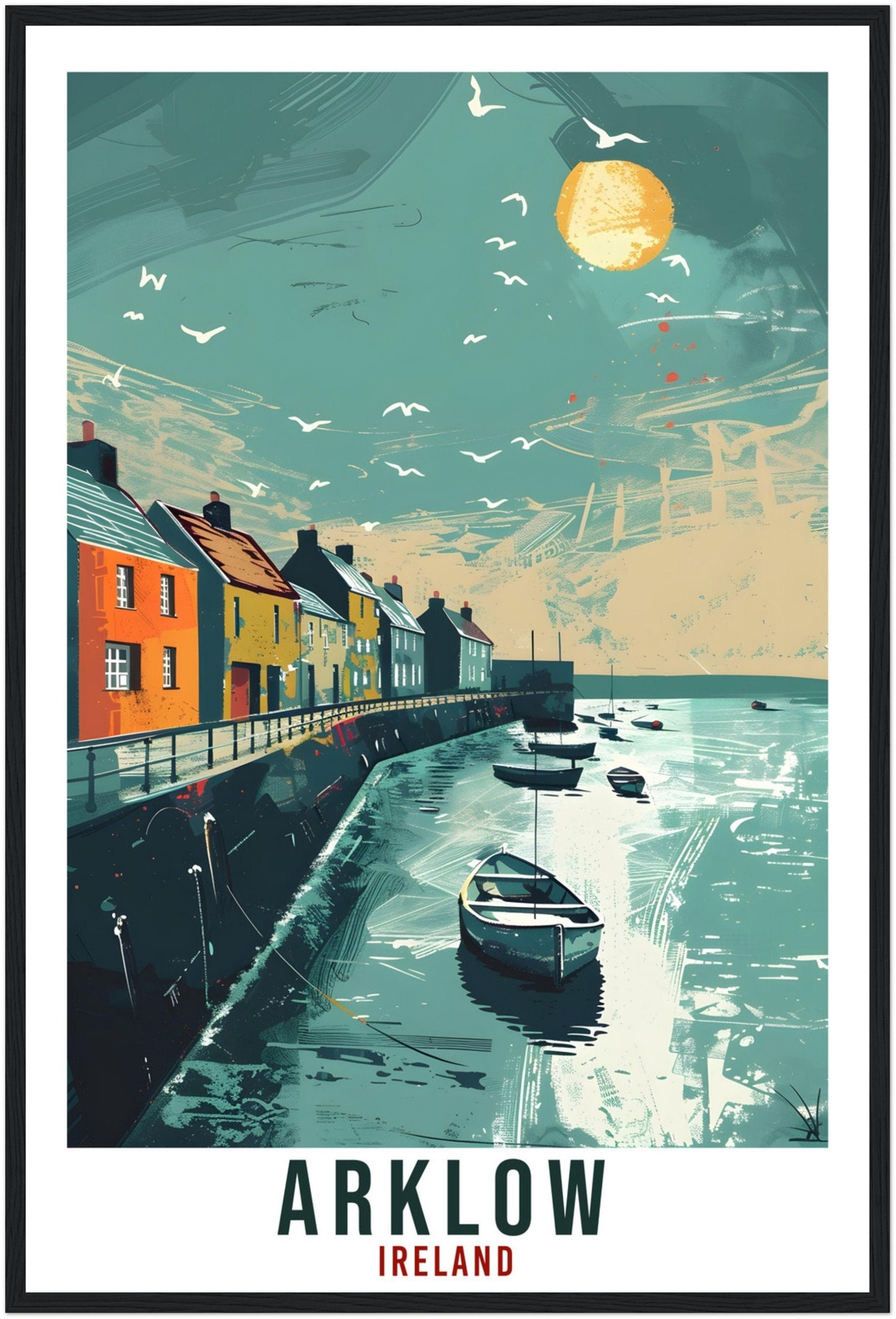 Arklow Travel Print Ireland Wall Art Wall Hanging Home Living Décor Arklow Gift Art Lovers Gift Irish Artwork Gift Ireland Travel Poster