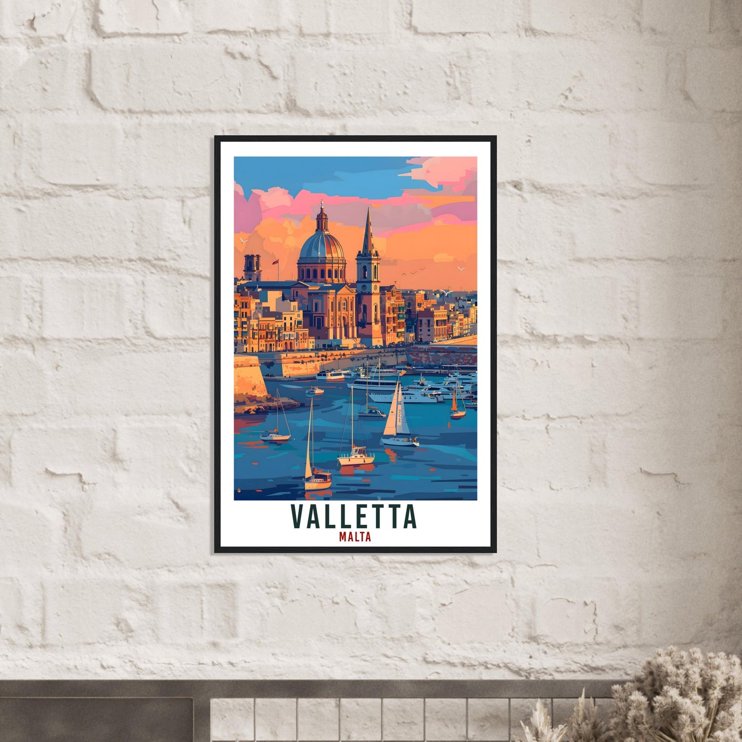 Valletta Travel Print Malta Wall Art Wall Hanging Home Living Décor Valletta Gift Art Lovers Gift Artwork Gift Valletta Malta Travel Poster