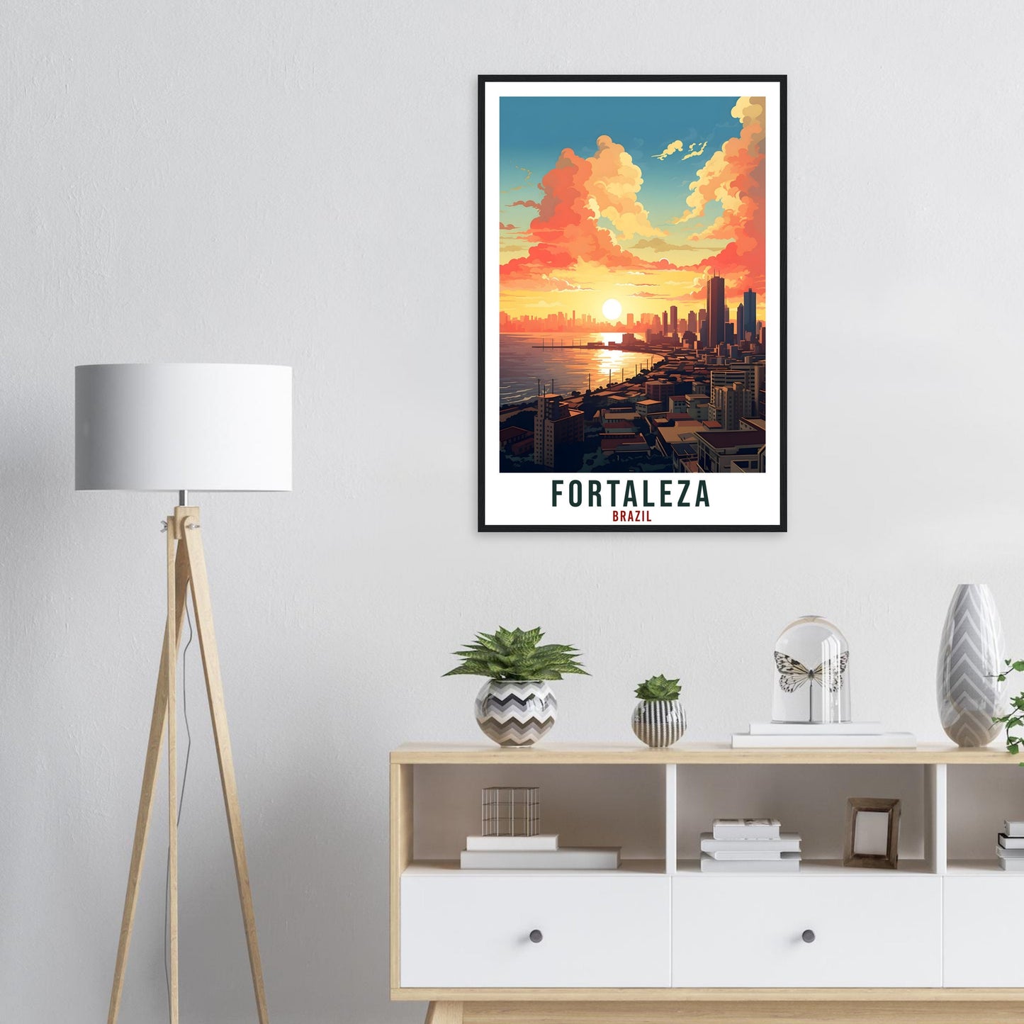 Fortaleza Travel Print Wall Art Fortaleza Brazil Wall Hanging Artwork Fortaleza Art Gifts Fortaleza Travel Poster Brazil City Art Lover Gift
