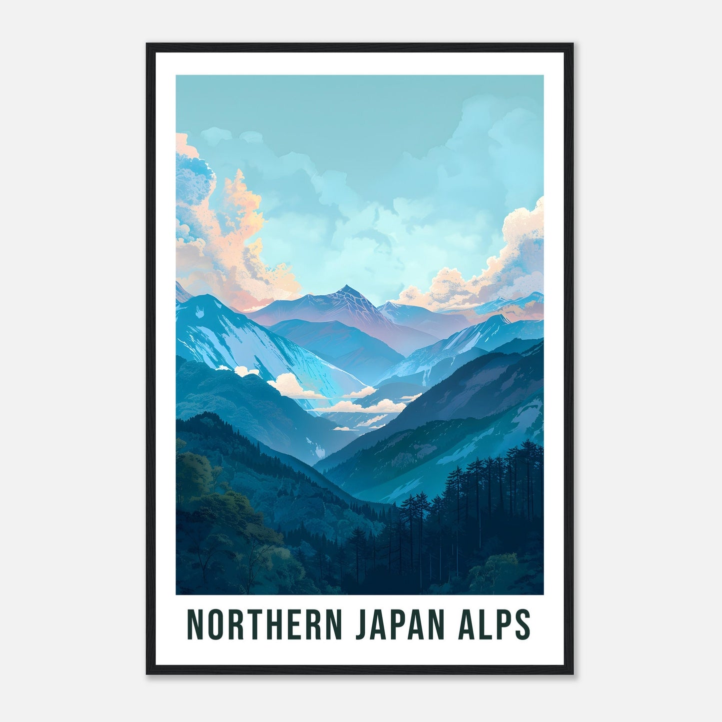 Northern Japan Alps Travel Print Home Decoration Wall Art Gift Wall Hanging Art Lover Japanese Artwork Northern Japan Alps Travel Poster
