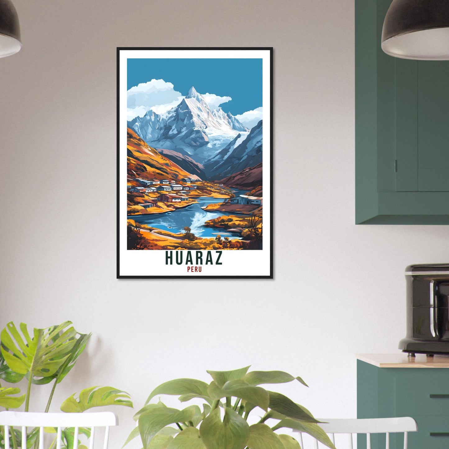 Huaraz Travel Print Peru Home Decor Huaraz Wall Art Gift Wall Hanging Art Lover Huaraz Peruvian Artwork Travel Poster Huaraz Peru Travel Art