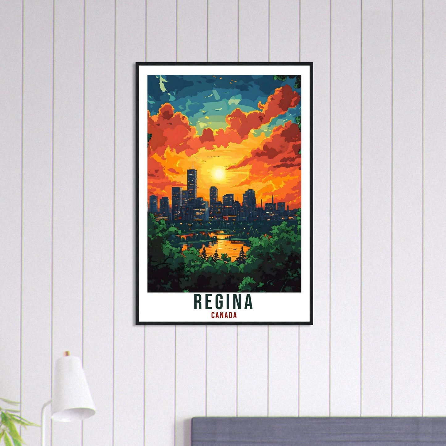 Regina Travel Print Canada Home Decor Regina Wall Art Gift Wall Hanging Art Lover Regina Canadian Artwork Travel Poster Saskatchewan Art