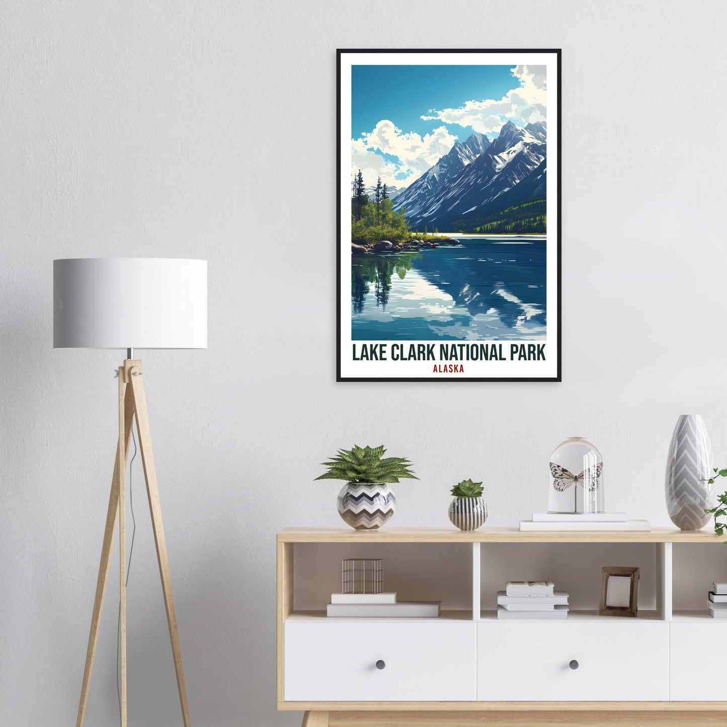 Lake Clark National Park Alaska USA Travel Print Wall Art Wall Hanging Home Décor Lake Clark Gift Travel Art USA Artwork Travel Poster