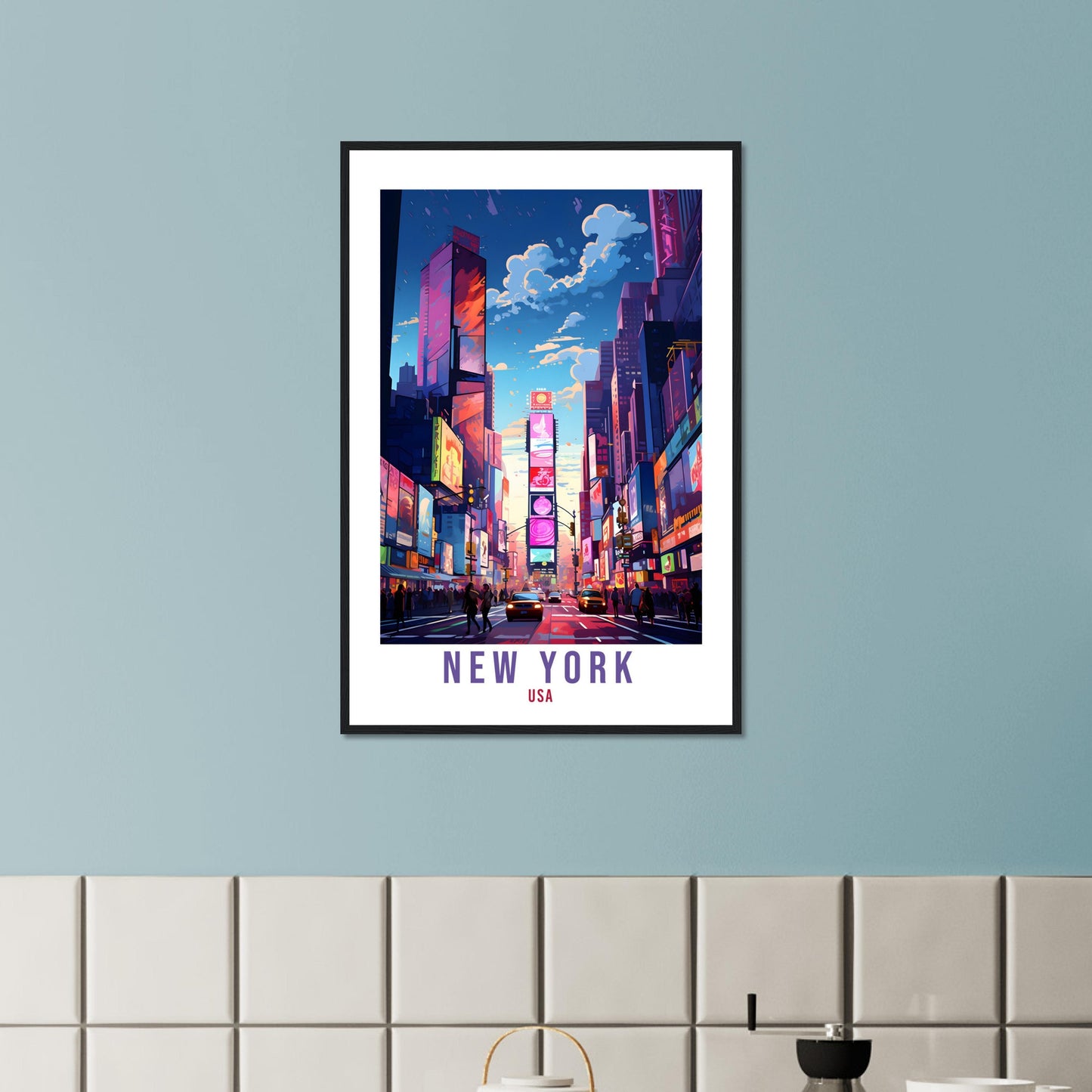 New York Travel Print Wall Art New York Wall Hanging USA Artwork Travel Poster Wall Art New York USA Home Decor New York Gift Travel Art