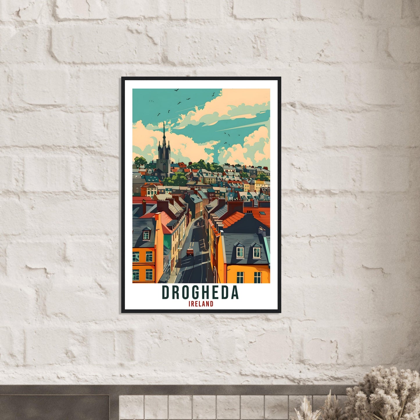 Drogheda Travel Print Ireland Wall Art Wall Hanging Home Décor Drogheda Louth Gift Art Lovers Gift Irish Artwork Gift Ireland Travel Poster