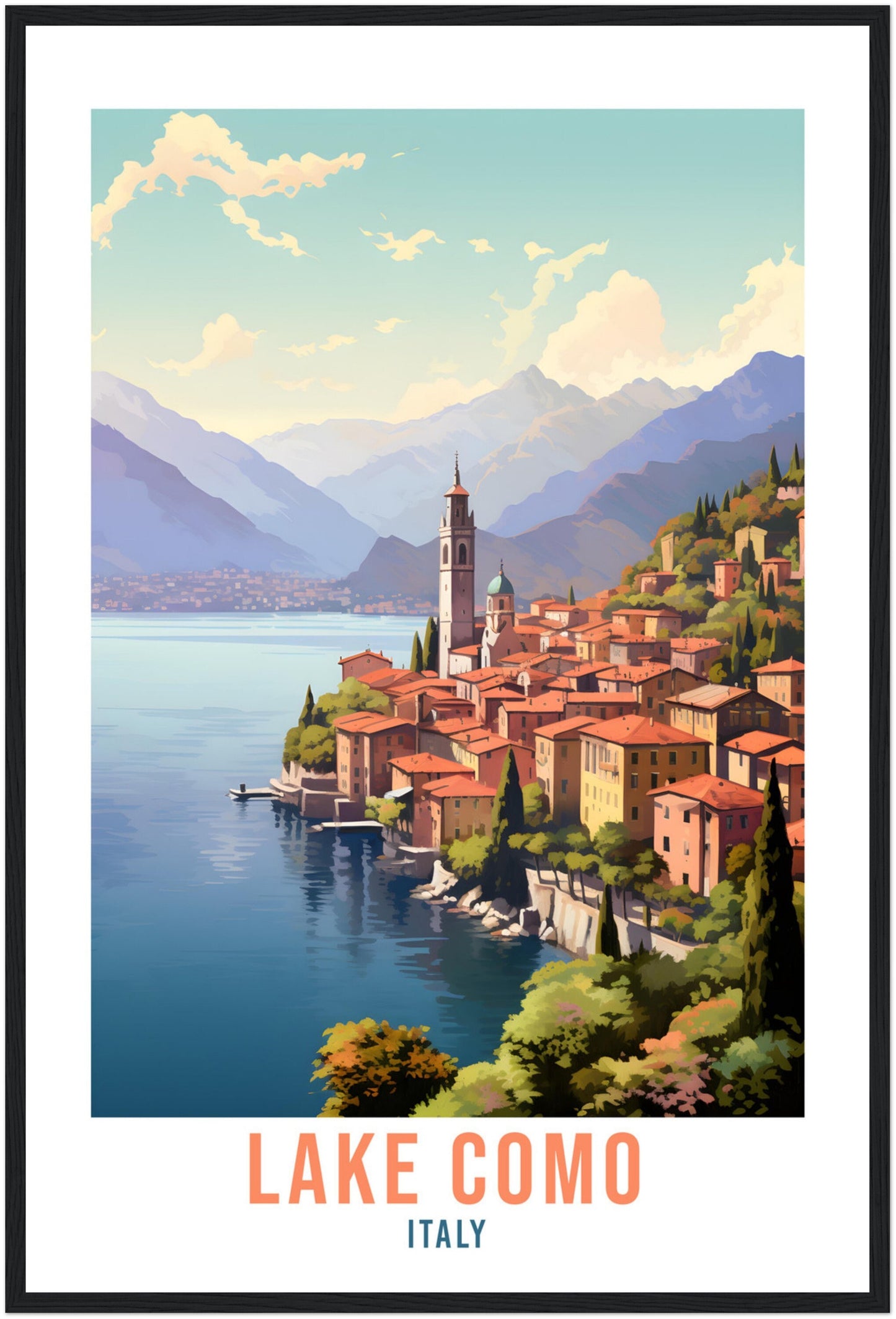 Lake Como Italy Travel Print Wall Art Como Wall Hanging Home Décor Como Gift Art Lovers Italy Art Lover Gift Print Lake Como Italy Print