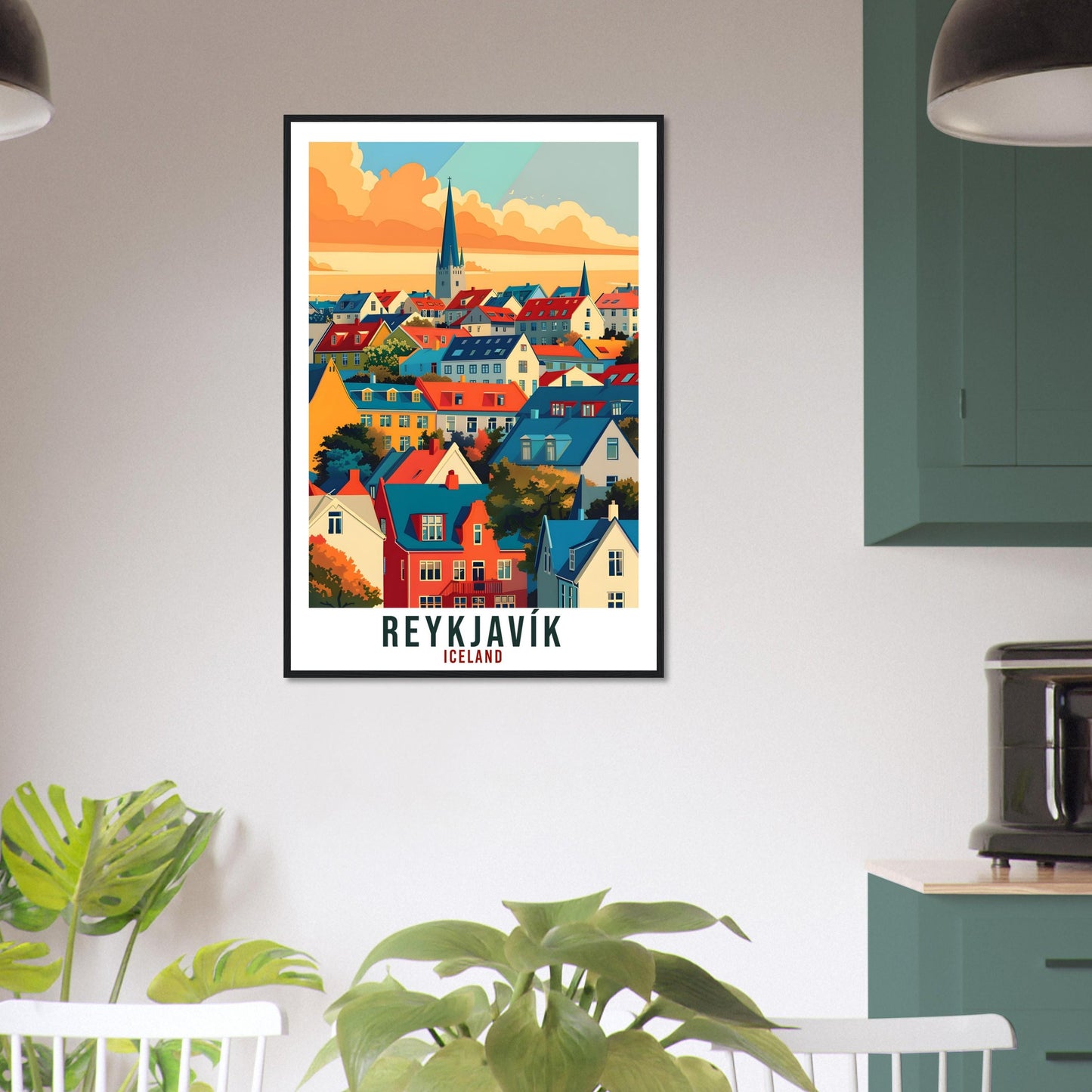 Reykjavík Iceland Travel Print Wall Art Wall Hanging Home Décor Reykjavík Gift Travel Art Iceland Artwork City Landscape Travel Poster