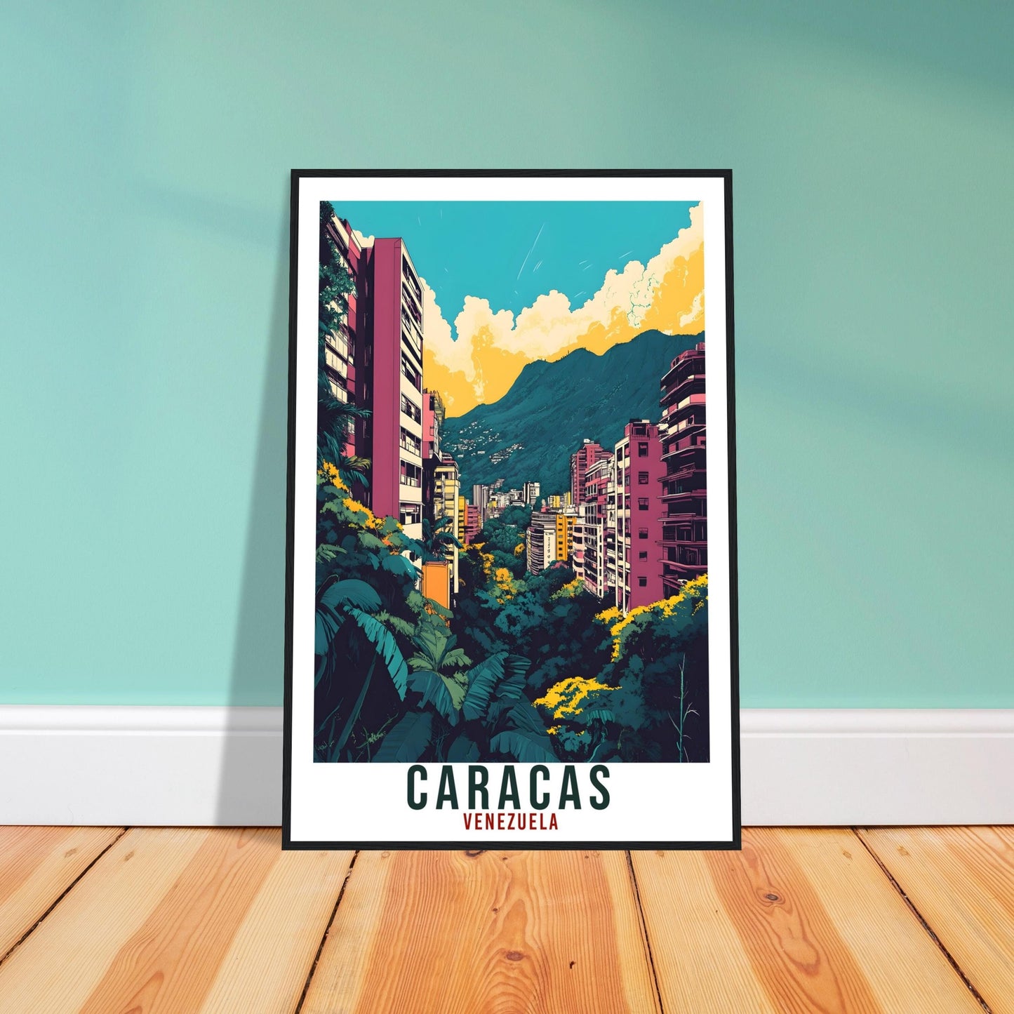 Caracas Travel Print Venezuela Home Decor Caracas Wall Art Gift Wall Hanging Art Lover Caracas Venezuelan Artwork Travel Poster Travel Gift