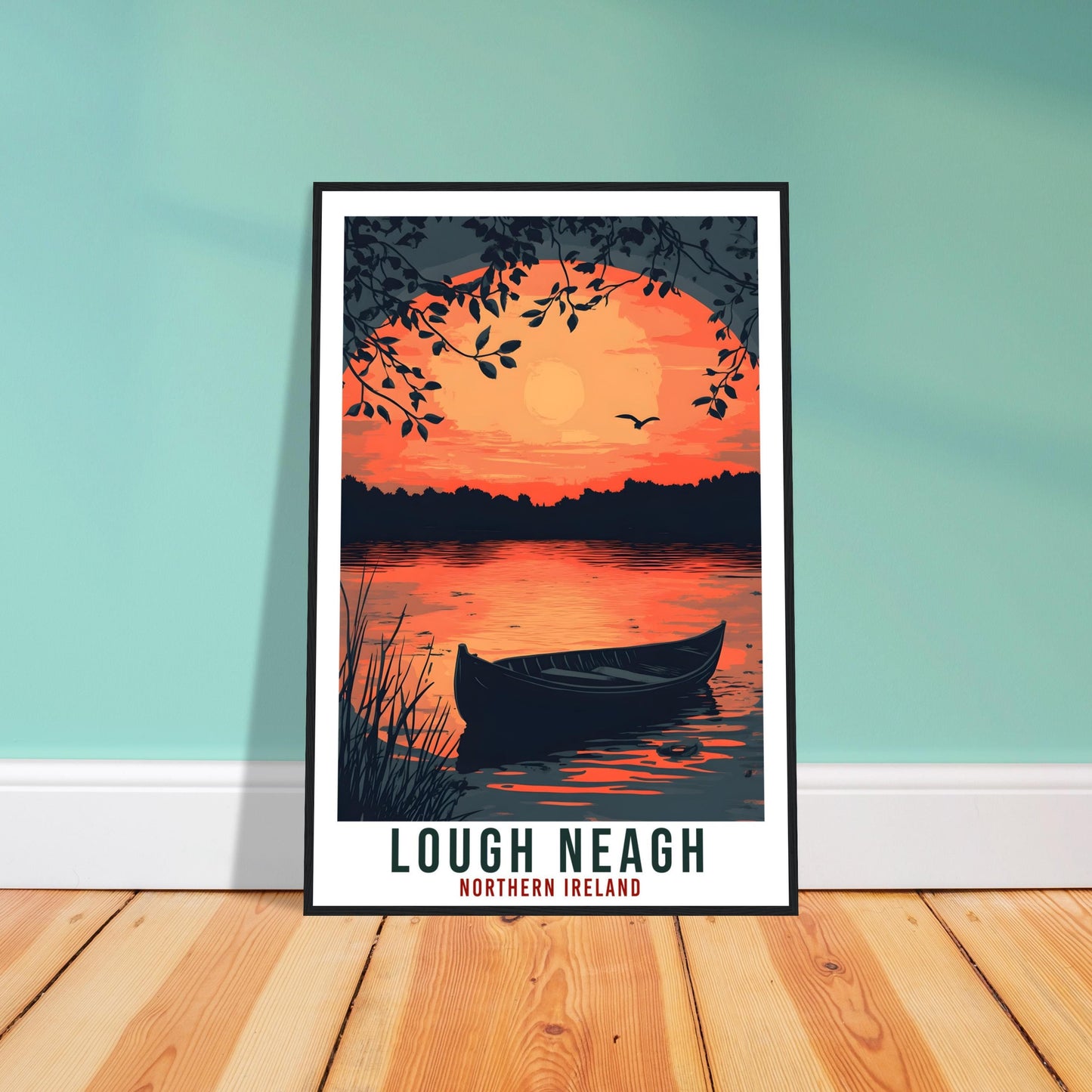 Lough Neagh Travel Print Northern Ireland Home Decor Lough Neagh Wall Art Gift Wall Hanging PLACE Irish Artwork Travel Poster Ireland Travel