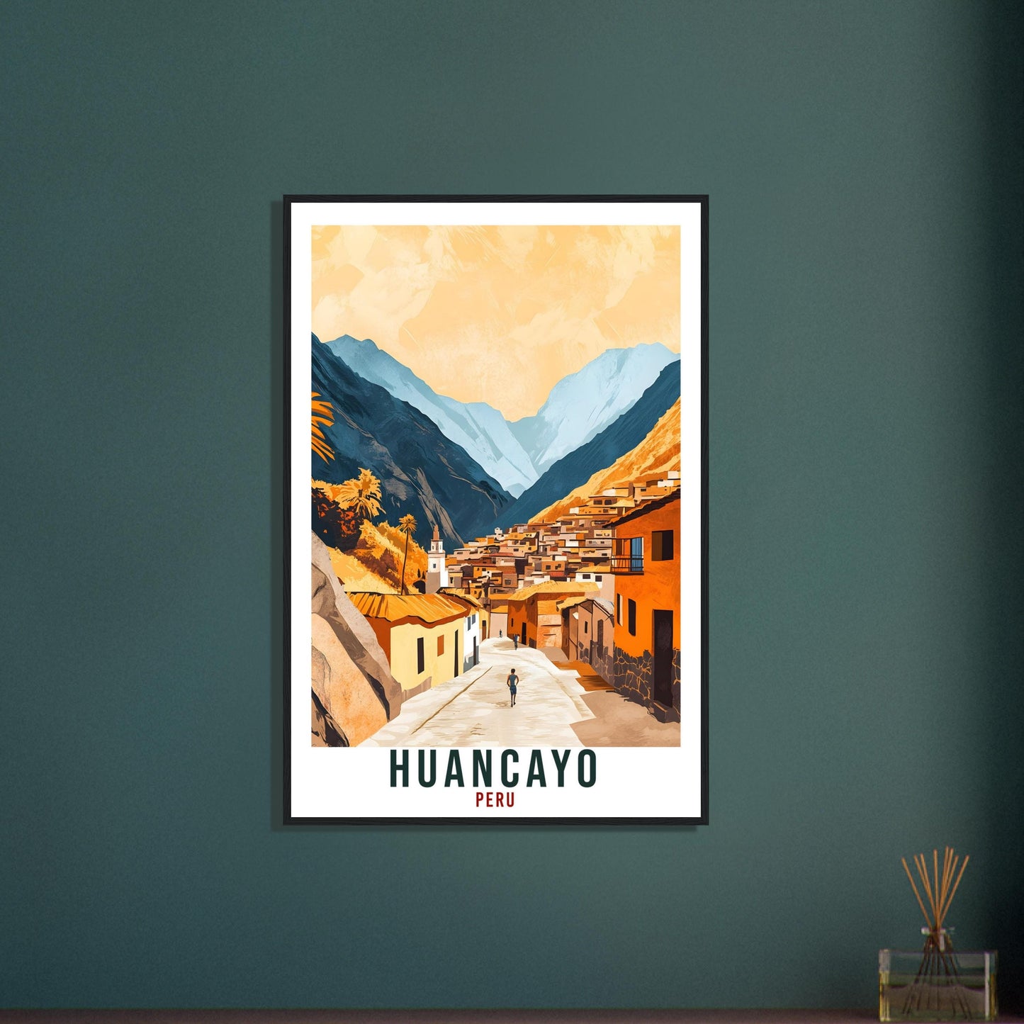 Huancayo Travel Print Peru Home Decor Huancayo Wall Art Gift Wall Hanging Art Lover Huancayo Peruvian Artwork Travel Poster Peru Travel Art