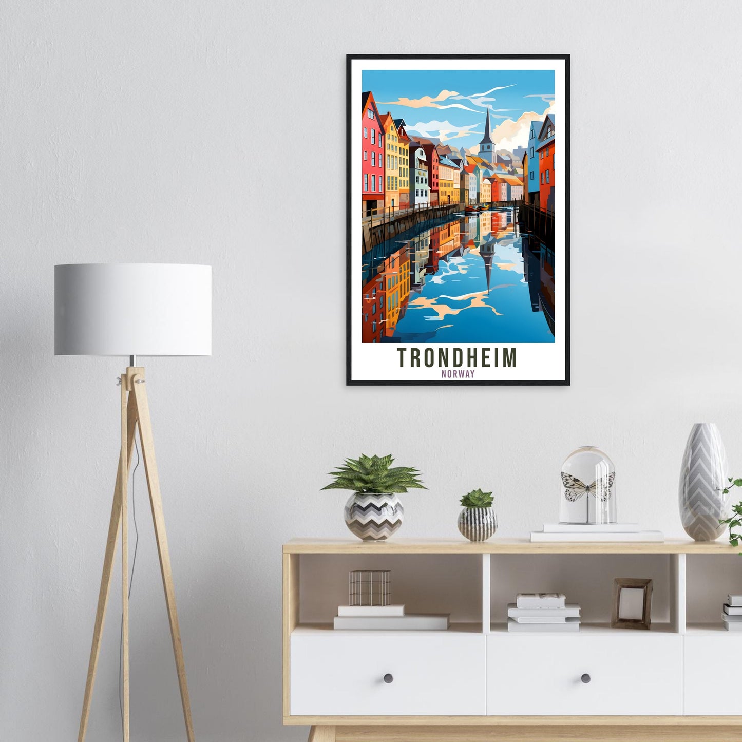 Trondheim Norway Travel Print Trondheim Wall Hanging Norway Arctic Trondheim Travel Poster Norway Wall Art Trondheim Travel Poster Artwork