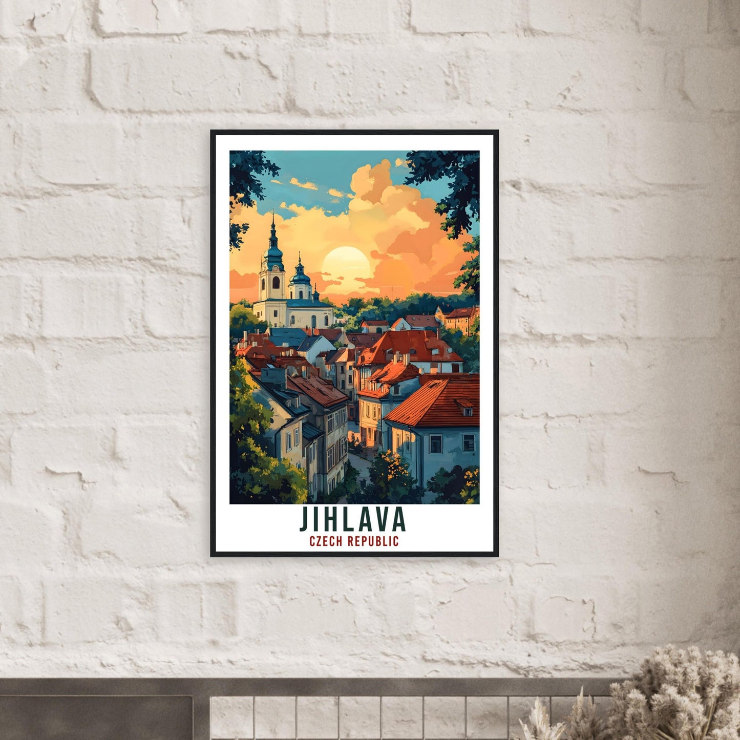 Jihlava Travel Print Czech Republic Home Decor Jihlava Wall Art Gift Wall Hanging Art Lover Jihlava Czechia Artwork Travel Poster Travel Art