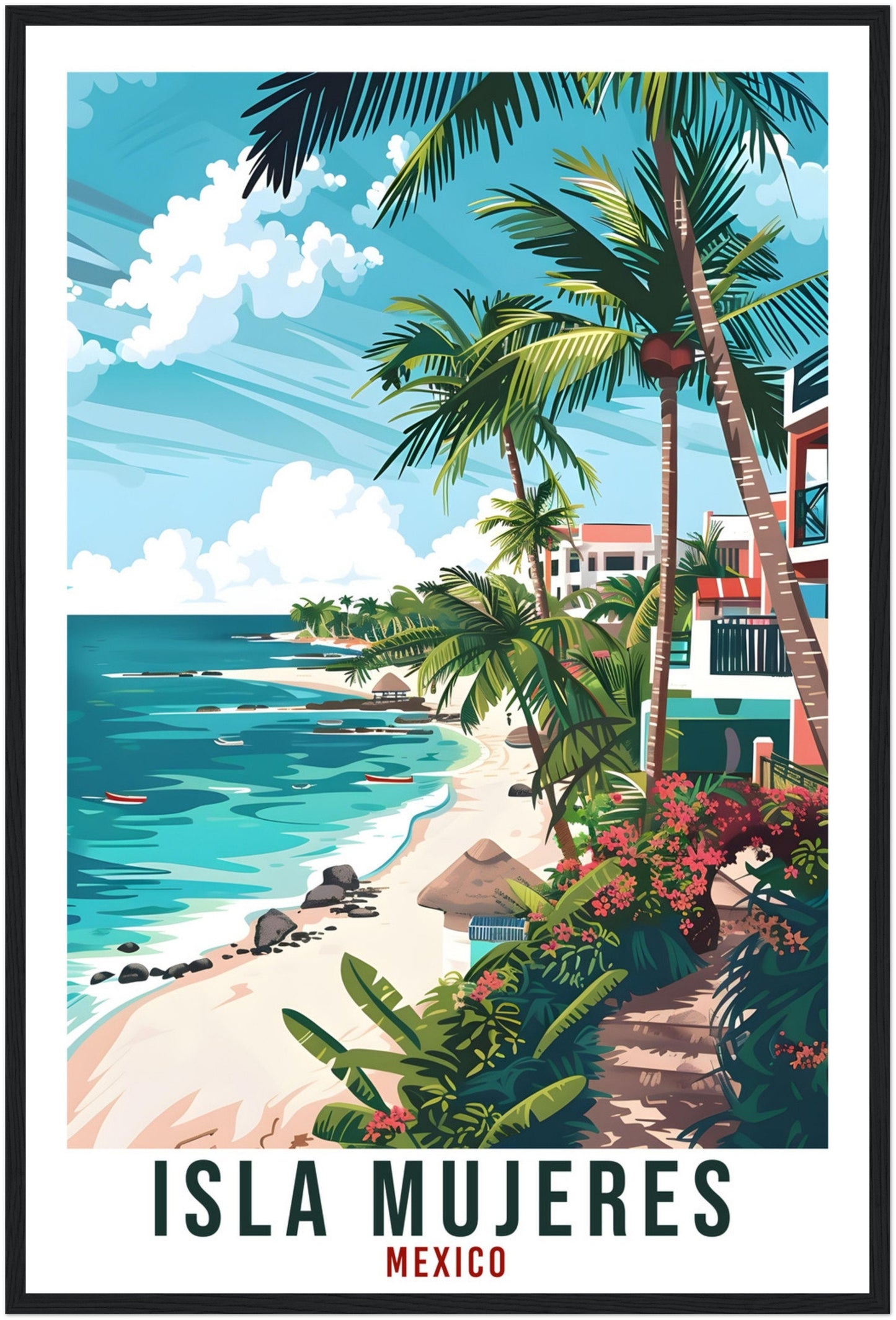 Isla Mujeres Mexico Travel Print Mexico Wall Art Wall Hanging Home Décor Isla Mujeres Gift Mexico Artwork Gift South America Travel Poster