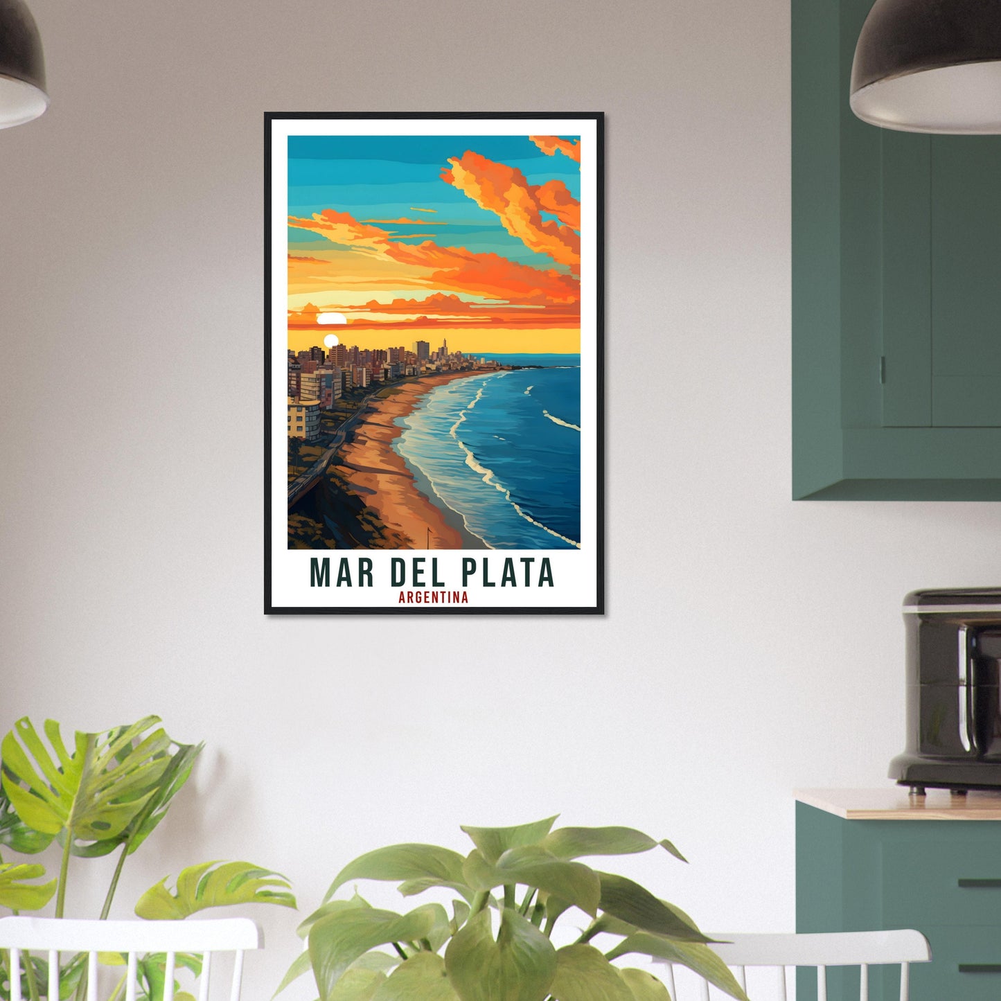 Mar Del Plata Travel Print Wall Art Mar Del Plata Argentina Landscape Artwork Art Gifts Mar Del Plata Travel Poster Argentinian Art Lovers