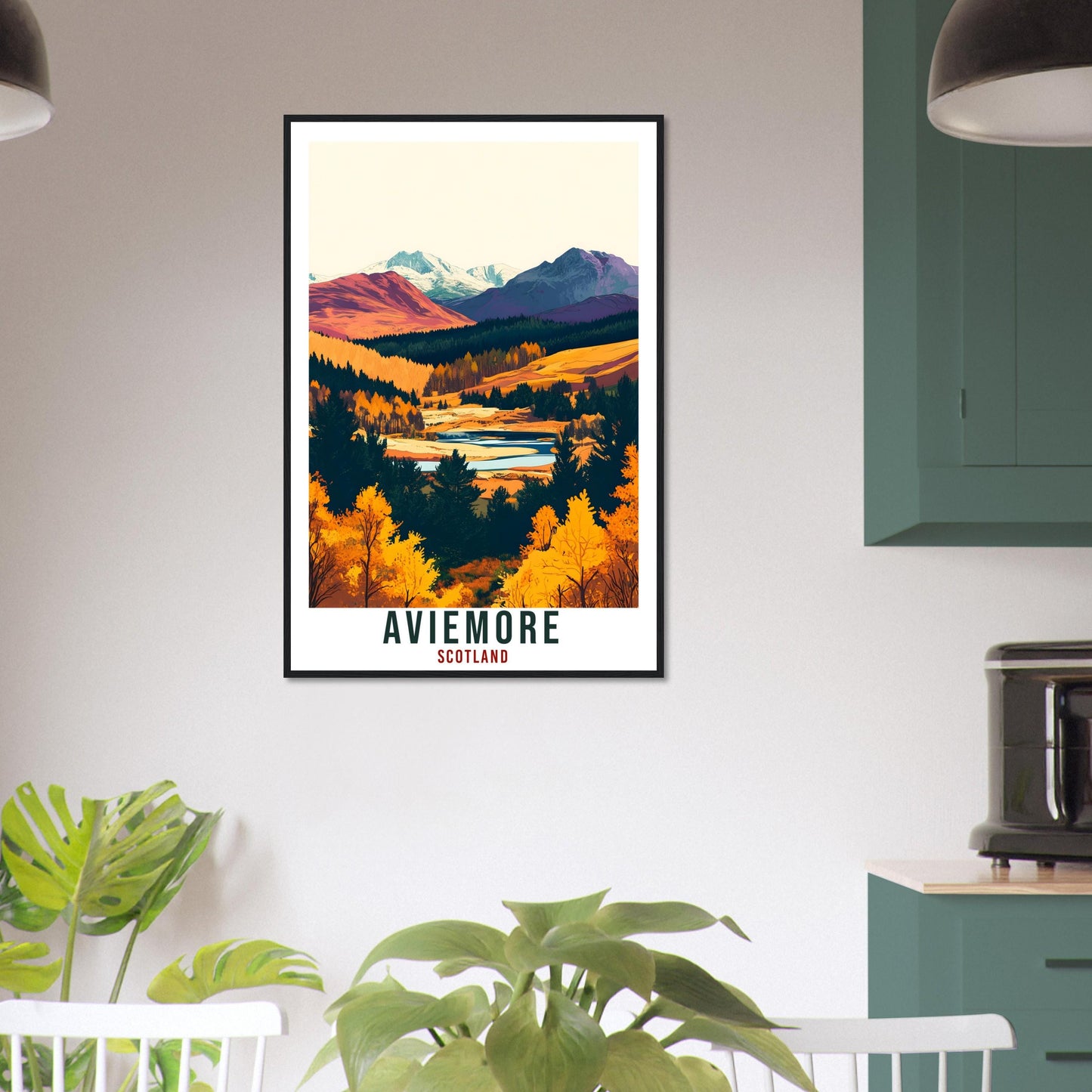 Aviemore Travel Print Scotland Home Decor Aviemore Wall Art Wall Hanging Art Lover Scotland Artwork Travel Poster Aviemore Travel Art Gift