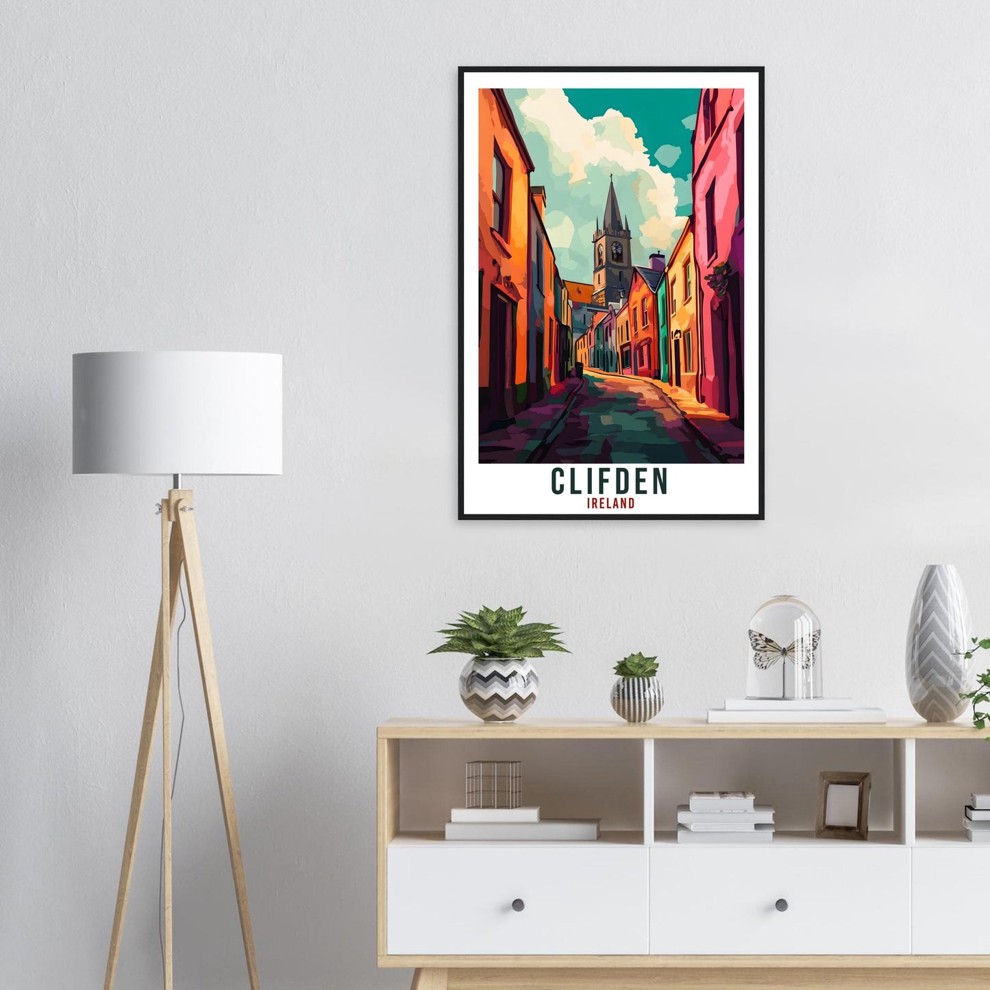 Clifden Travel Print Ireland Home Decor Clifden Wall Art Gift Wall Hanging Art Lover Clifden Irish Artwork Travel Poster Ireland Travel Art