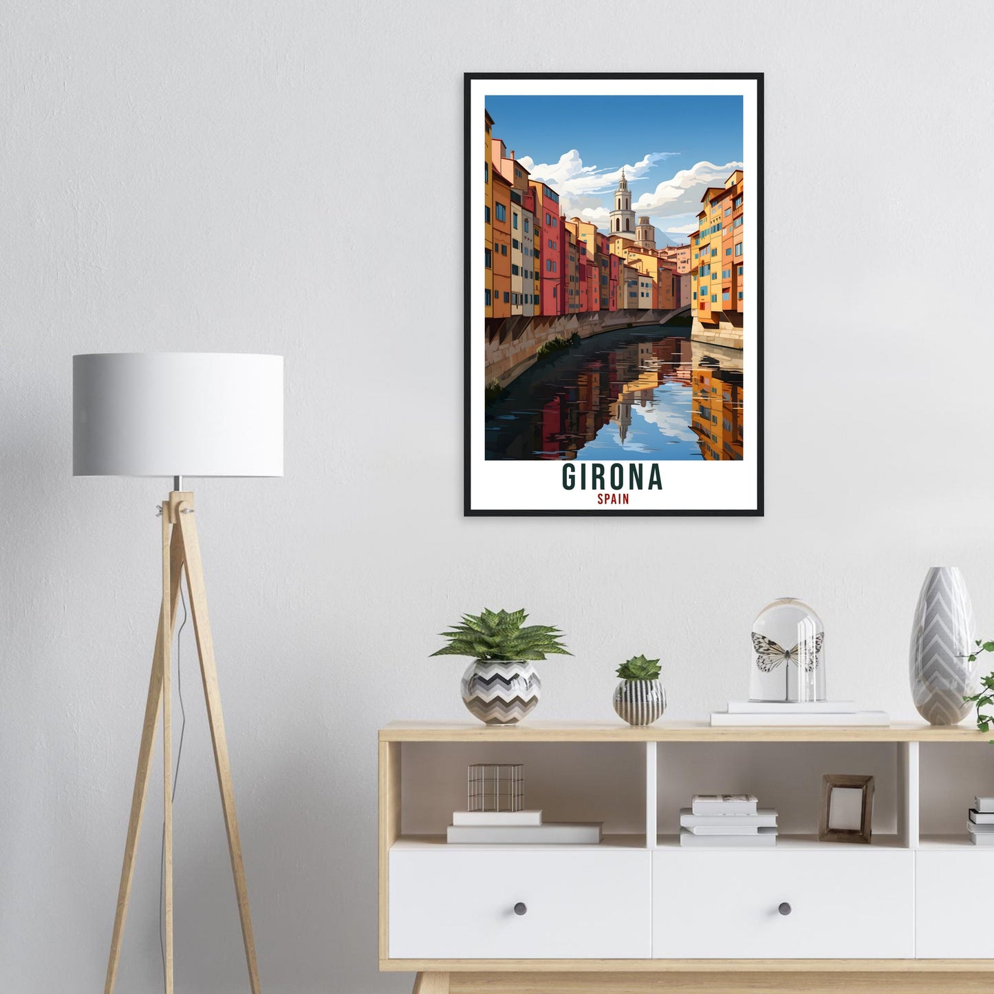 Girona Travel Print Spain Home Decoration Girona Spanish City Wall Art Gift Wall Hanging Art Lover Spain Artwork Girona Travel Poster Gift
