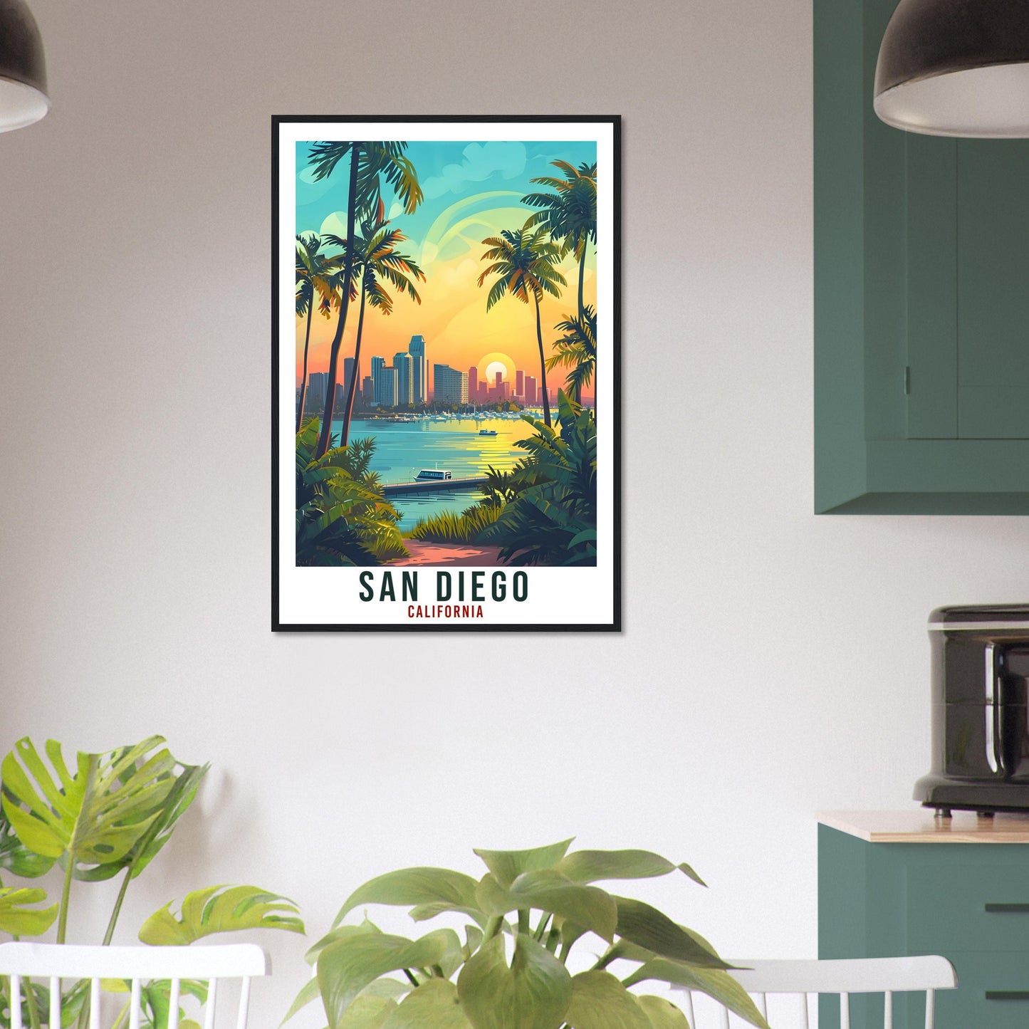 San Diego Travel Print California Home Decoration USA City Wall Art Gift Wall Hanging Art Lover California Artwork San Diego Travel Poster