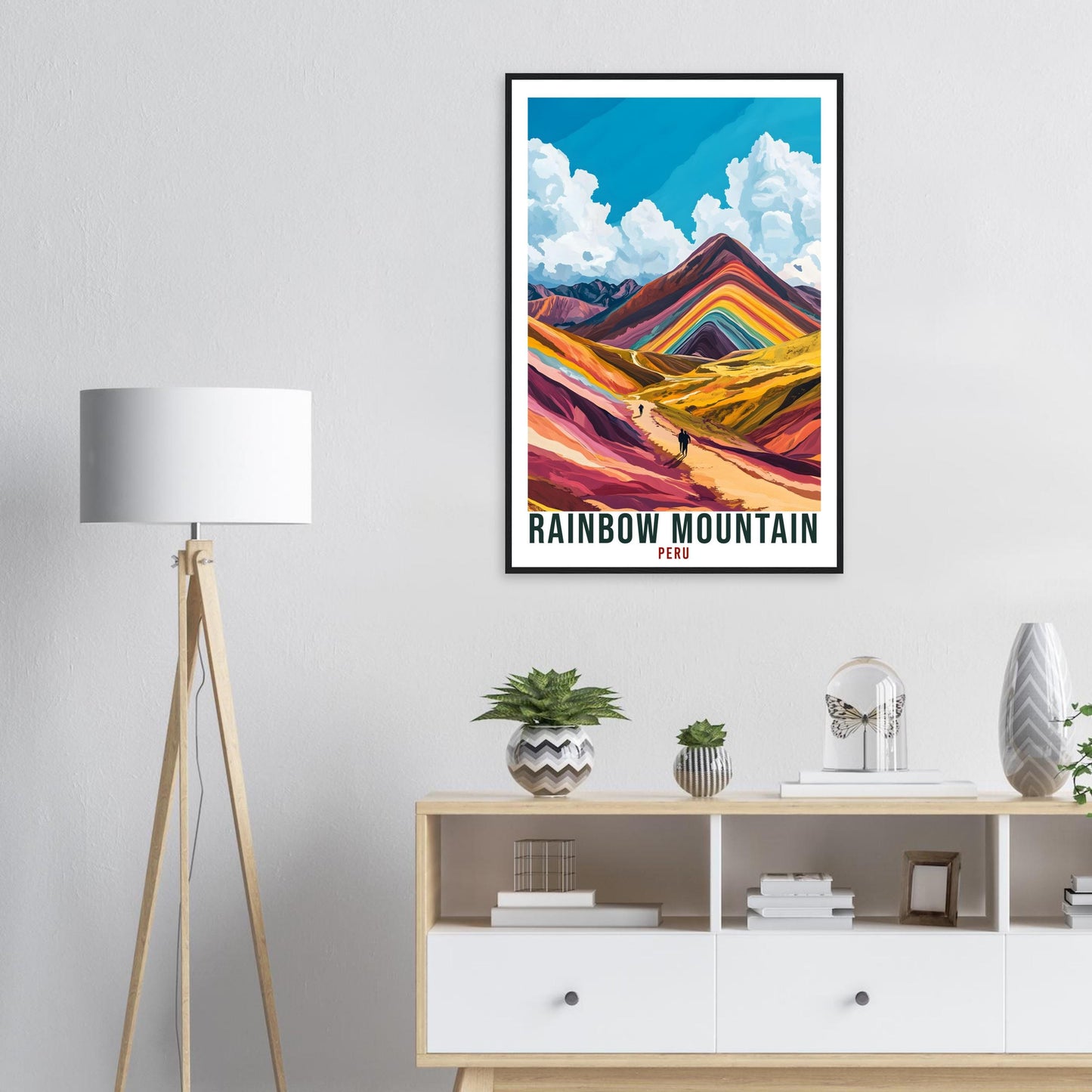 Rainbow Mountain Peru Travel Print Home Decor Wall Art Gift Wall Hanging Art Lover Vinicunca Peruvian Artwork Travel Poster Travel Art Peru