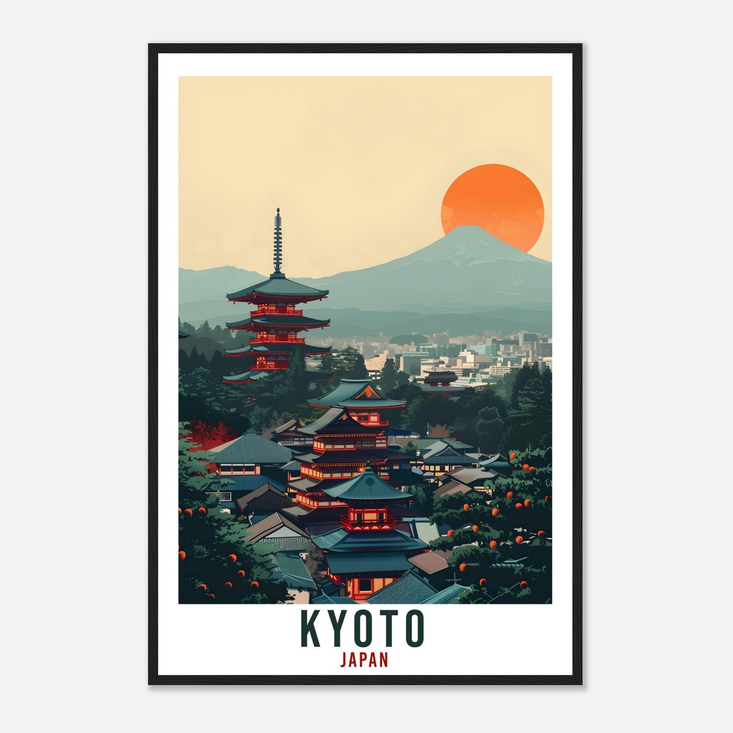 Kyoto Travel Print Japan Home Decoration Kyoto Wall Art Gift Wall Hanging Art Lover Japanese Artwork Japan Kyoto City Travel Poster Print