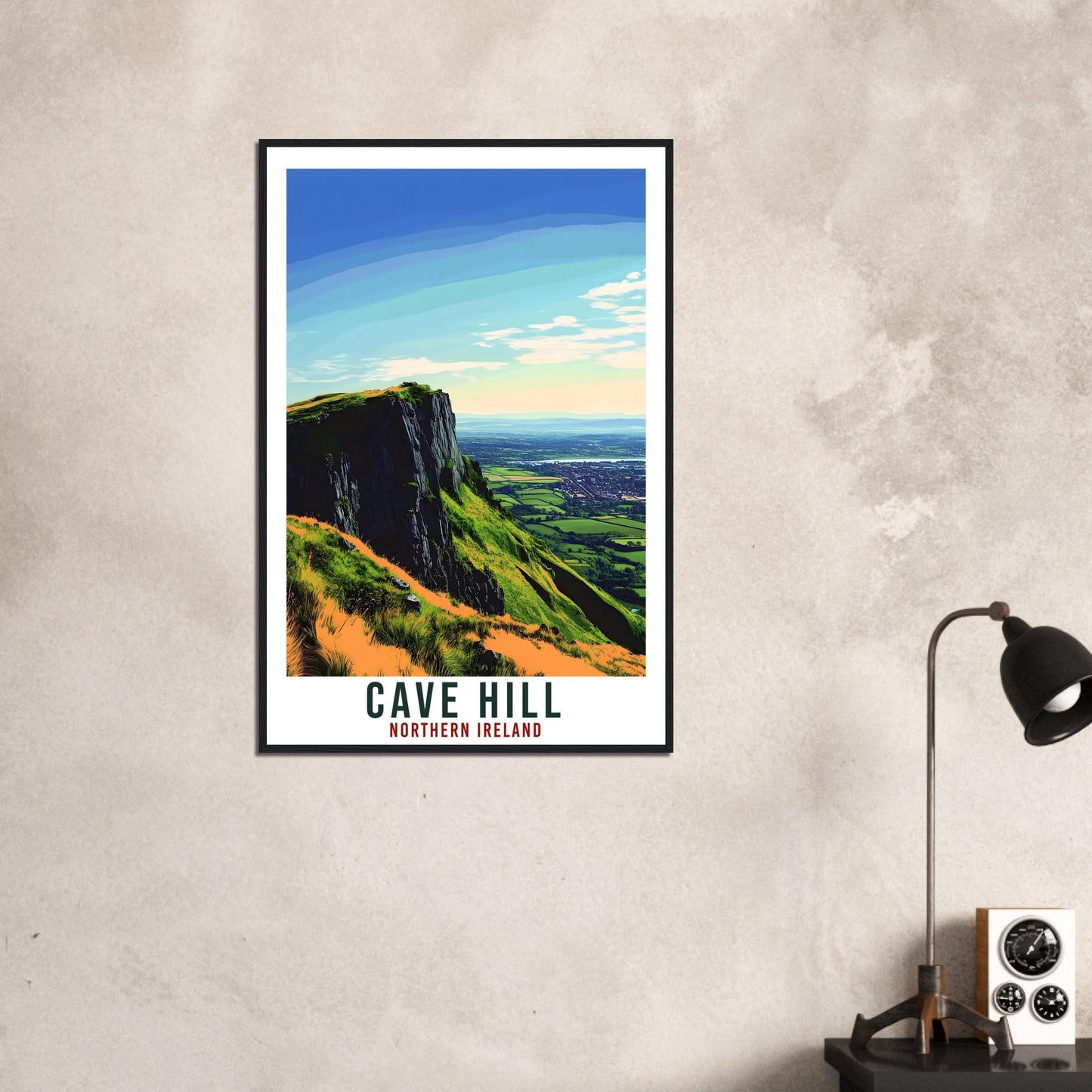 Cave Hill Travel Print Northern Ireland Home Decor Cave Hill Wall Art Gift Wall Hanging Art Lover Cave Hill Irish Artwork Travel Poster NI