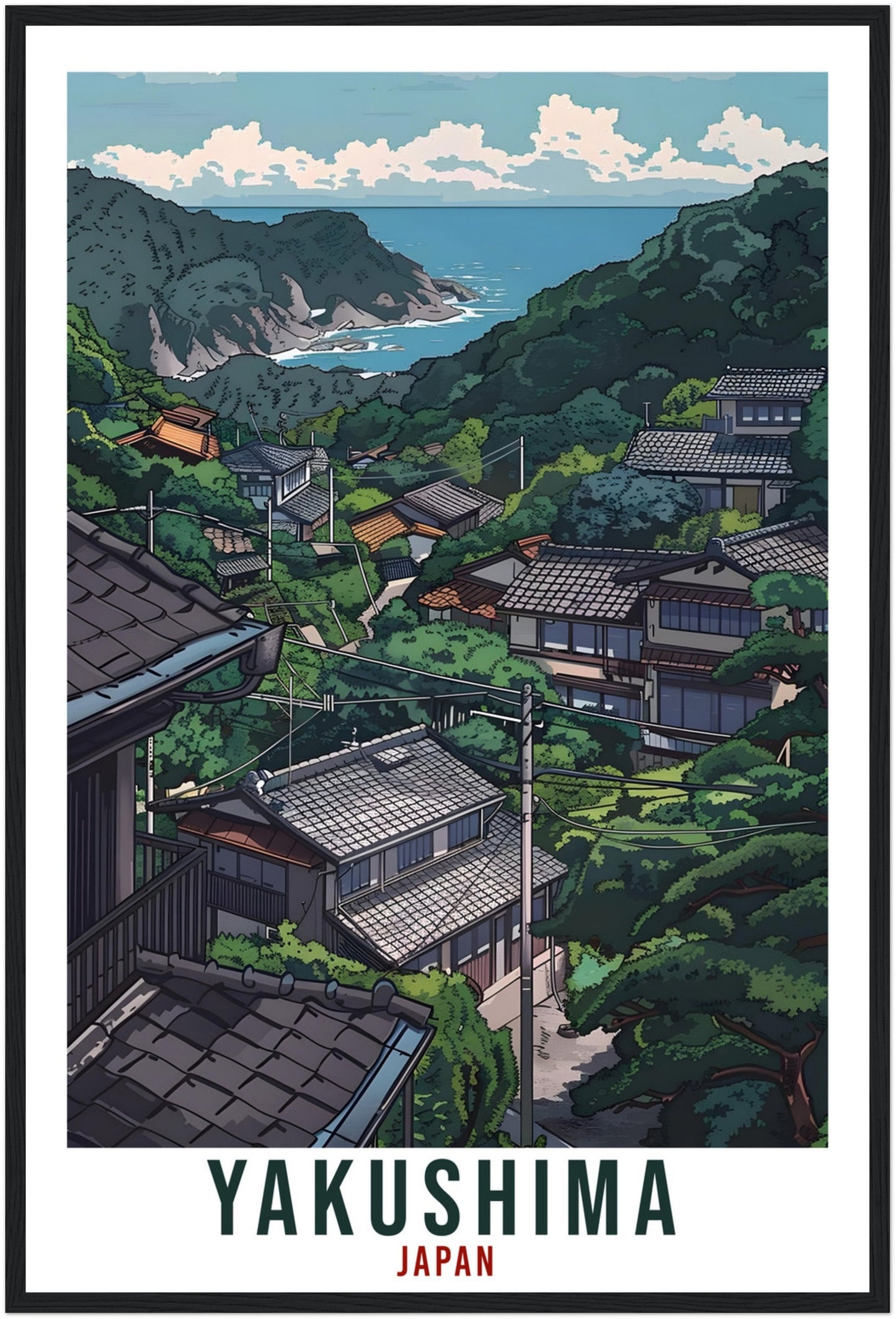Yakushima Travel Print Japan Home Decoration Yakushima Wall Art Gift Wall Hanging Art Lover Japanese Artwork Japan Yakushima Travel Poster