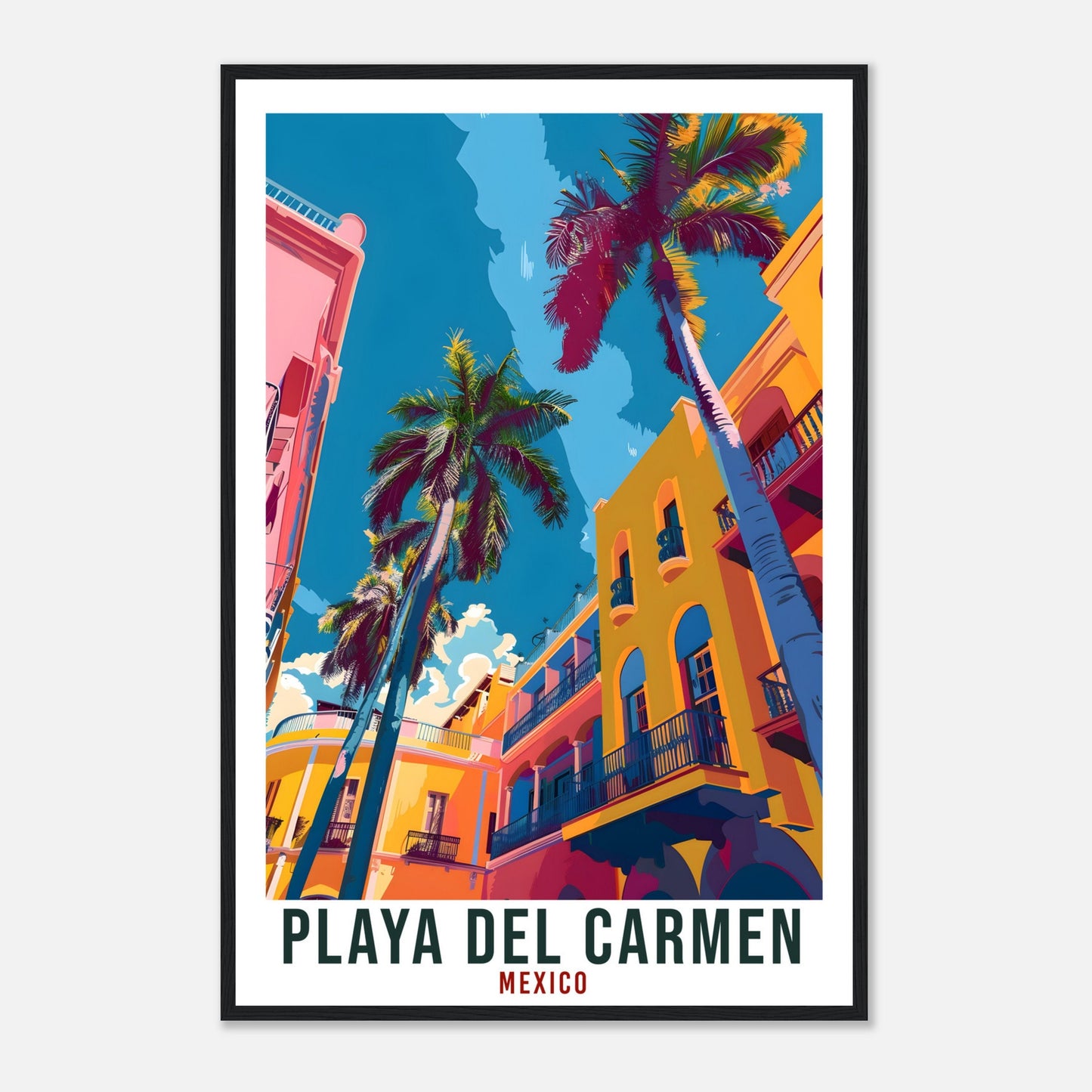 Playa Del Carmen Mexico Travel Print Mexico Wall Art Wall Hanging Home Décor Playa Del Carmen Gift Artwork Gift South America Travel Poster