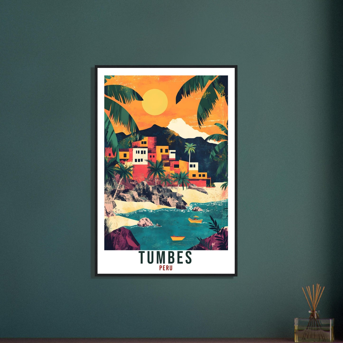 Tumbes Travel Print Peru Home Decor Tumbes Wall Art Gift Wall Hanging Art Lover Tumbes Peruvian Artwork Travel Poster Travel Art Gift Peru