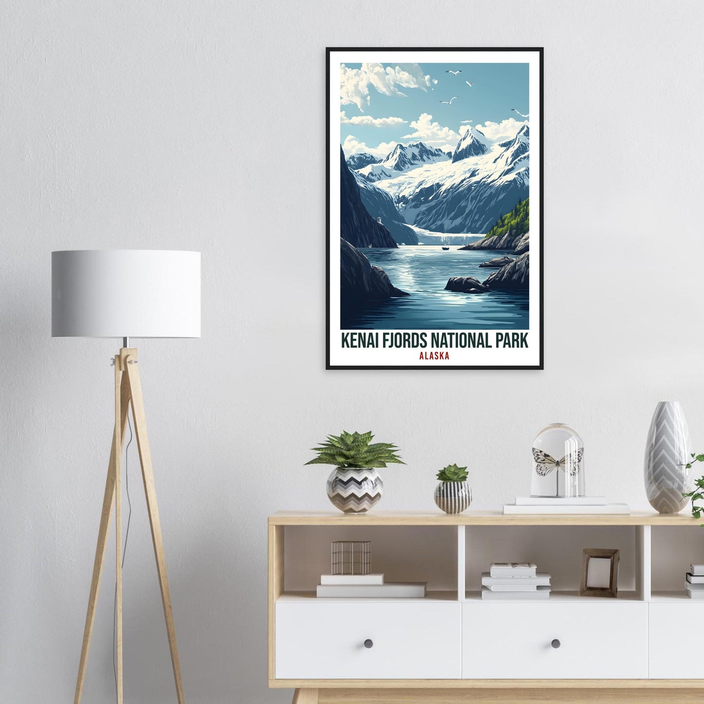 Kenai Fjords National Park Alaska USA Travel Print Wall Art Wall Hanging Home Décor Kenai Fjords Gift Travel Art USA Artwork Travel Poster