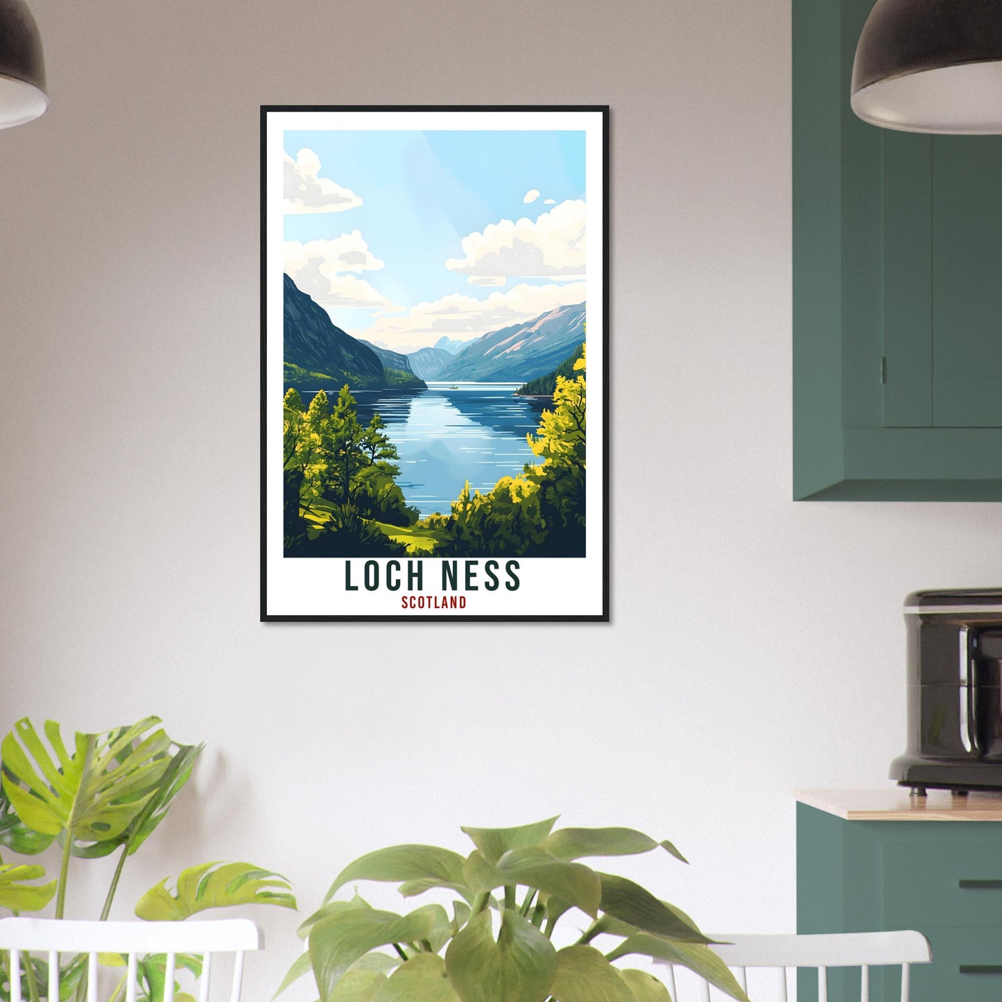Loch Ness Travel Print Scotland Home Decor Loch Ness Wall Art Wall Hanging Art Lover Scotland Artwork Travel Poster Loch Ness Travel Art