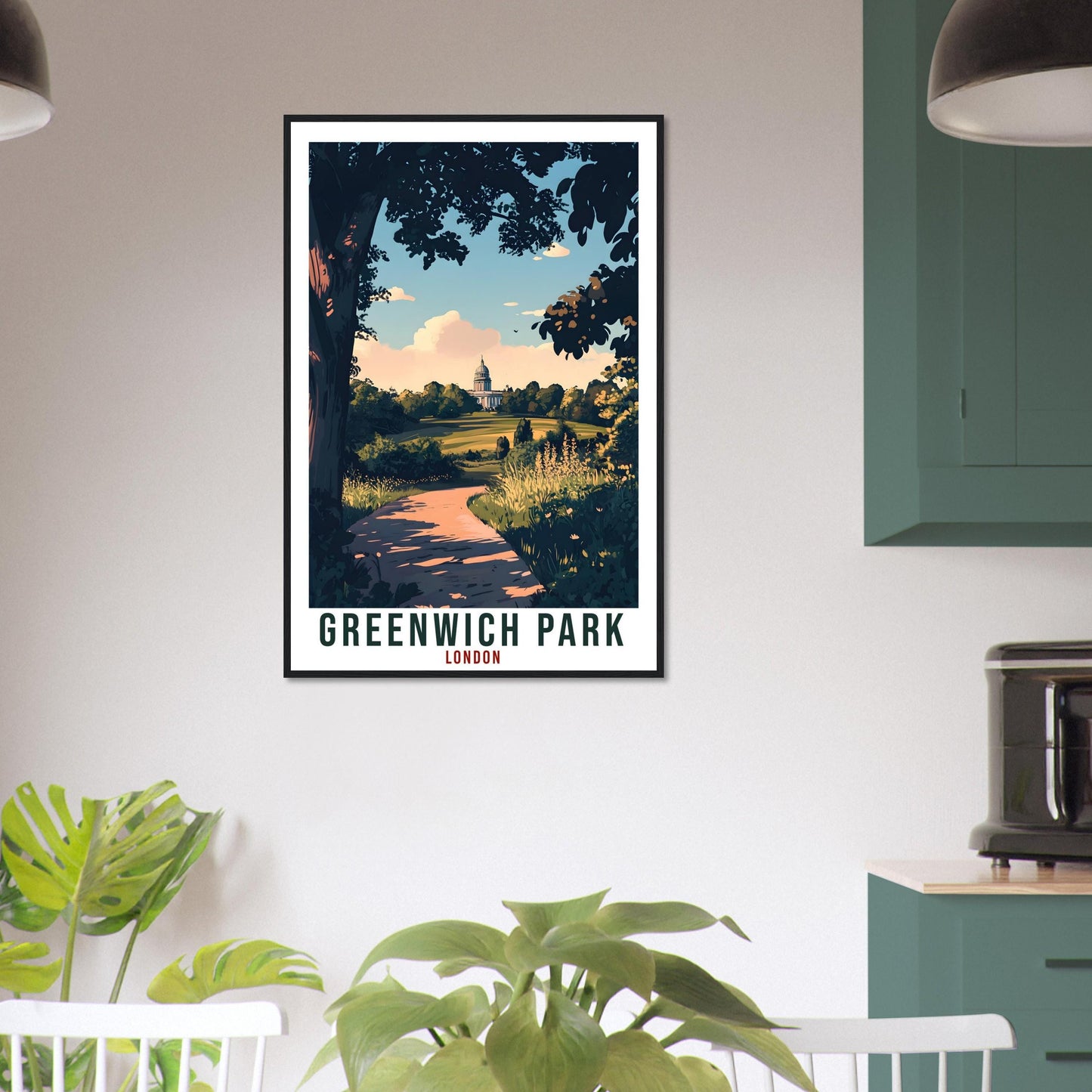 Greenwich Park London Travel Print English Wall Art Wall Hanging Travel Art Gift Greenwich Travel Poster London City Artwork Art Lover Gift