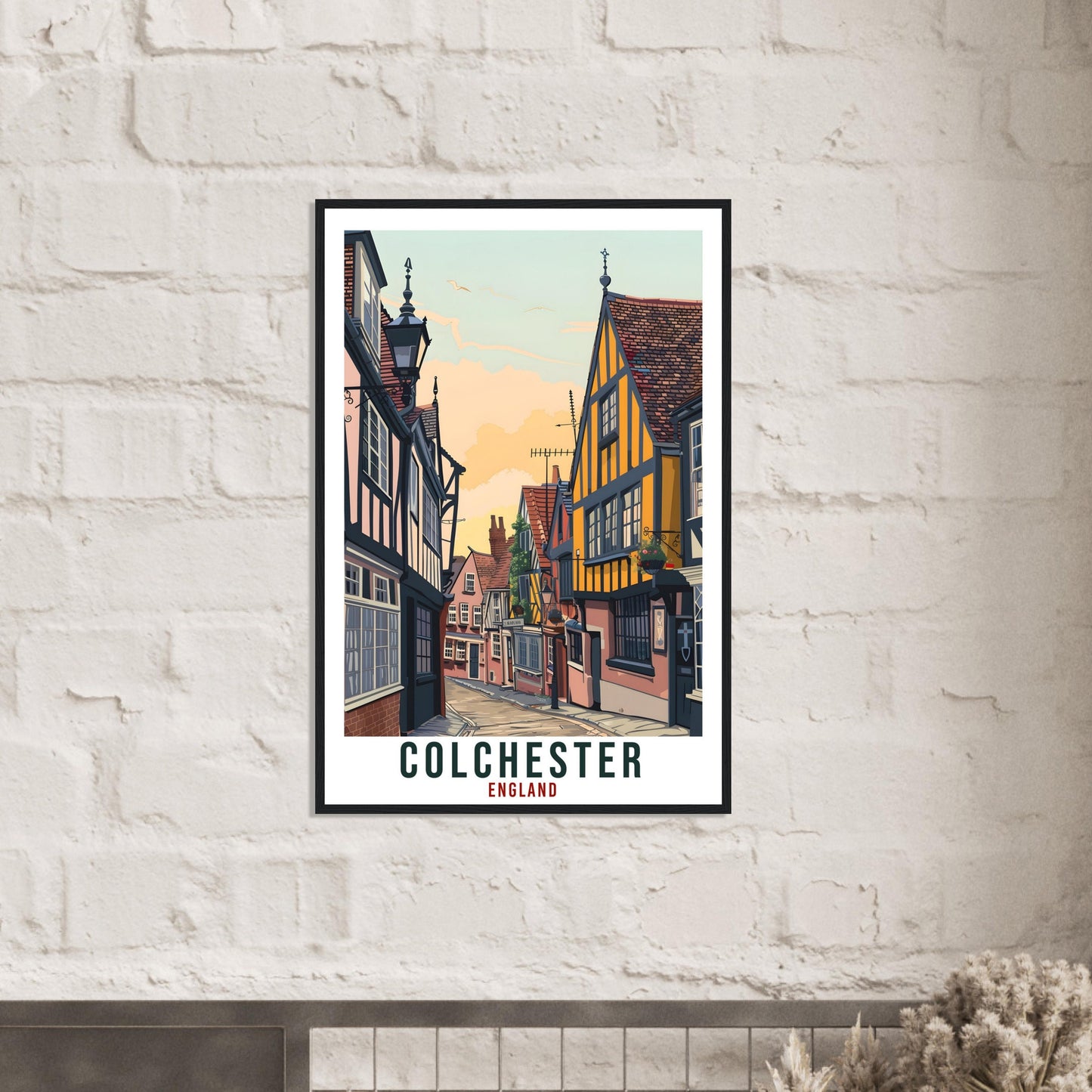 Colchester Travel Print England Home Decoration Wall Art Gift Wall Hanging Art Lover English Artwork Colchester UK Travel Poster Print