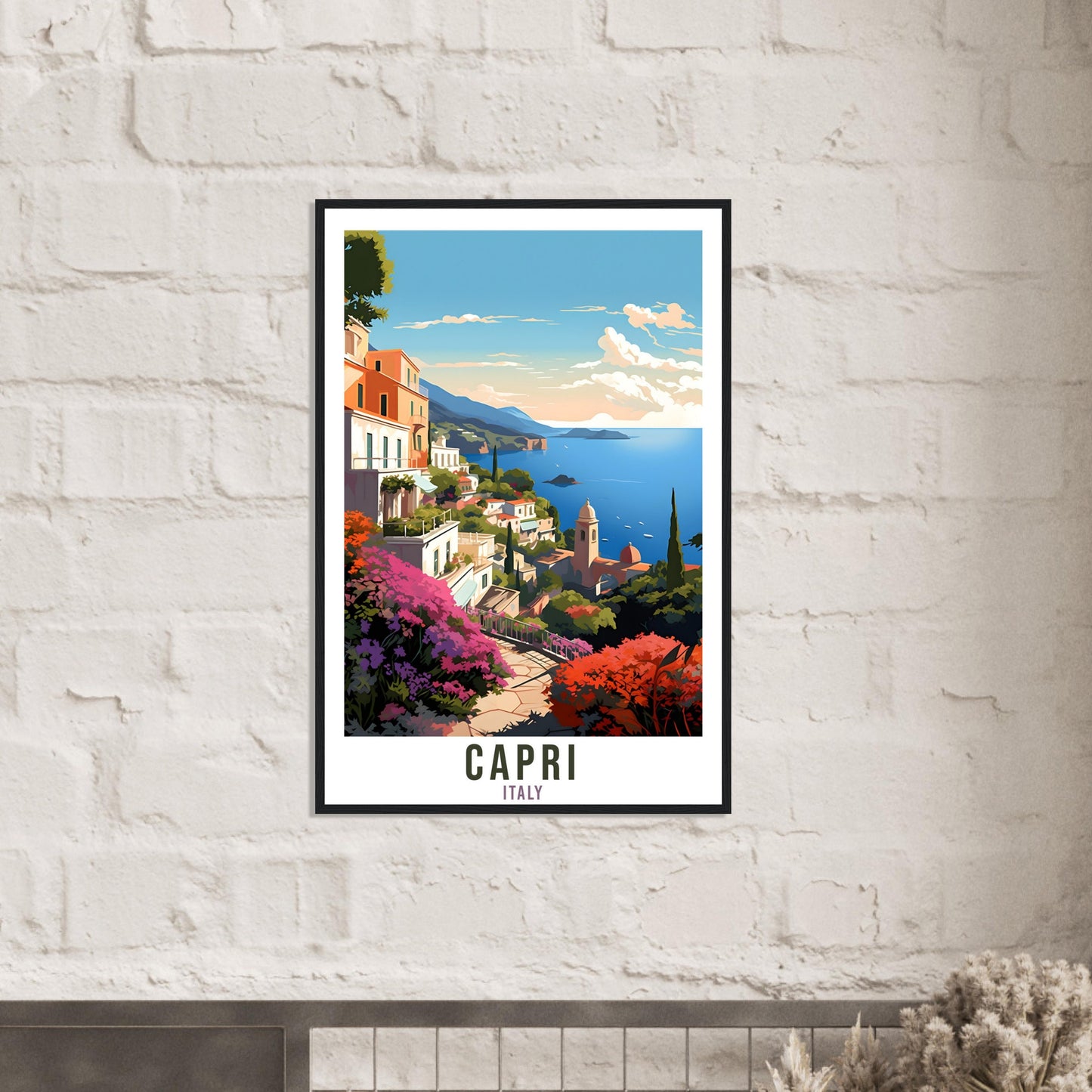Capri Travel Print Wall Art Capri Wall Hanging Home Décor Capri Gift Art Lovers Italian Artwork Gift Print Capri Italian Landmark Poster Art