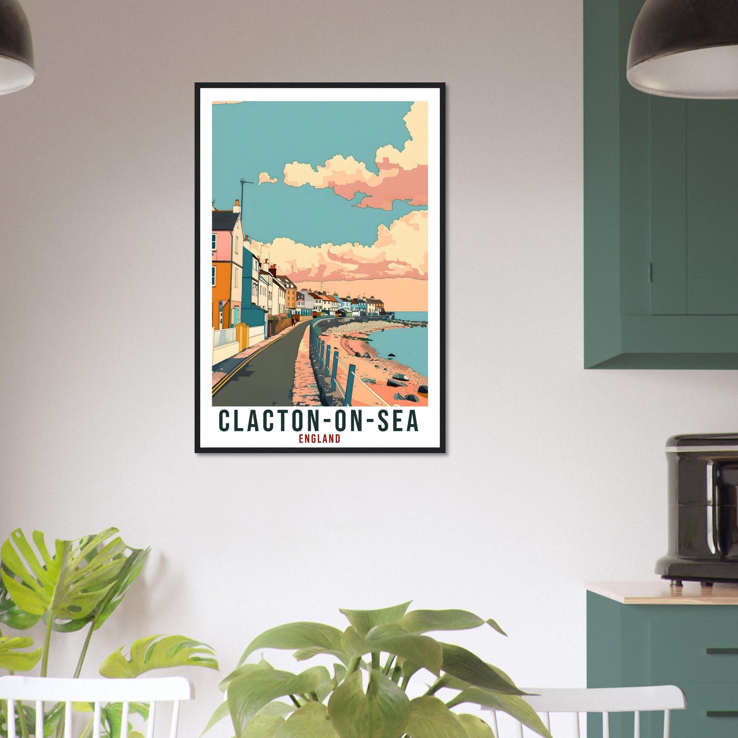 Clacton-On-Sea Travel Print Wall Art Wall Hanging Home Living Décor Clacton-On-Sea Gift Art Lovers UK Artwork Print England Travel Poster