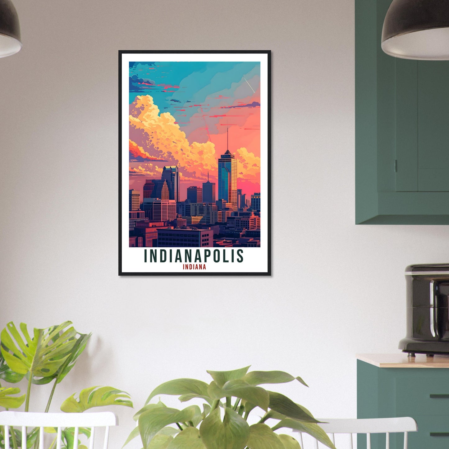 Indianapolis Travel Print Indiana Home Decoration USA City Wall Art Gift Wall Hanging Art Lover Indiana Artwork Indianapolis Travel Poster