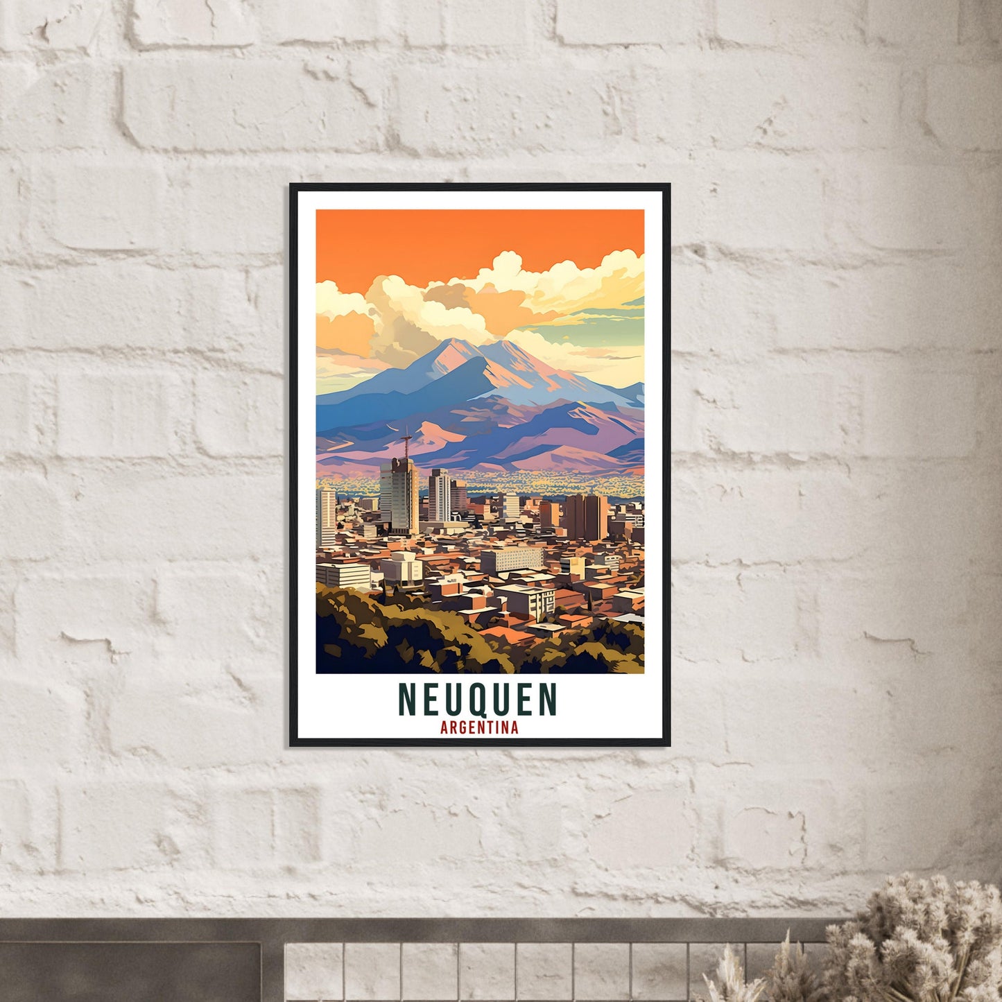 Neuquen Travel Print Wall Art Neuquen Argentina City Landscape Artwork Neuquen Art Gifts Neuquen Travel Poster Argentinian Art Lovers Gift