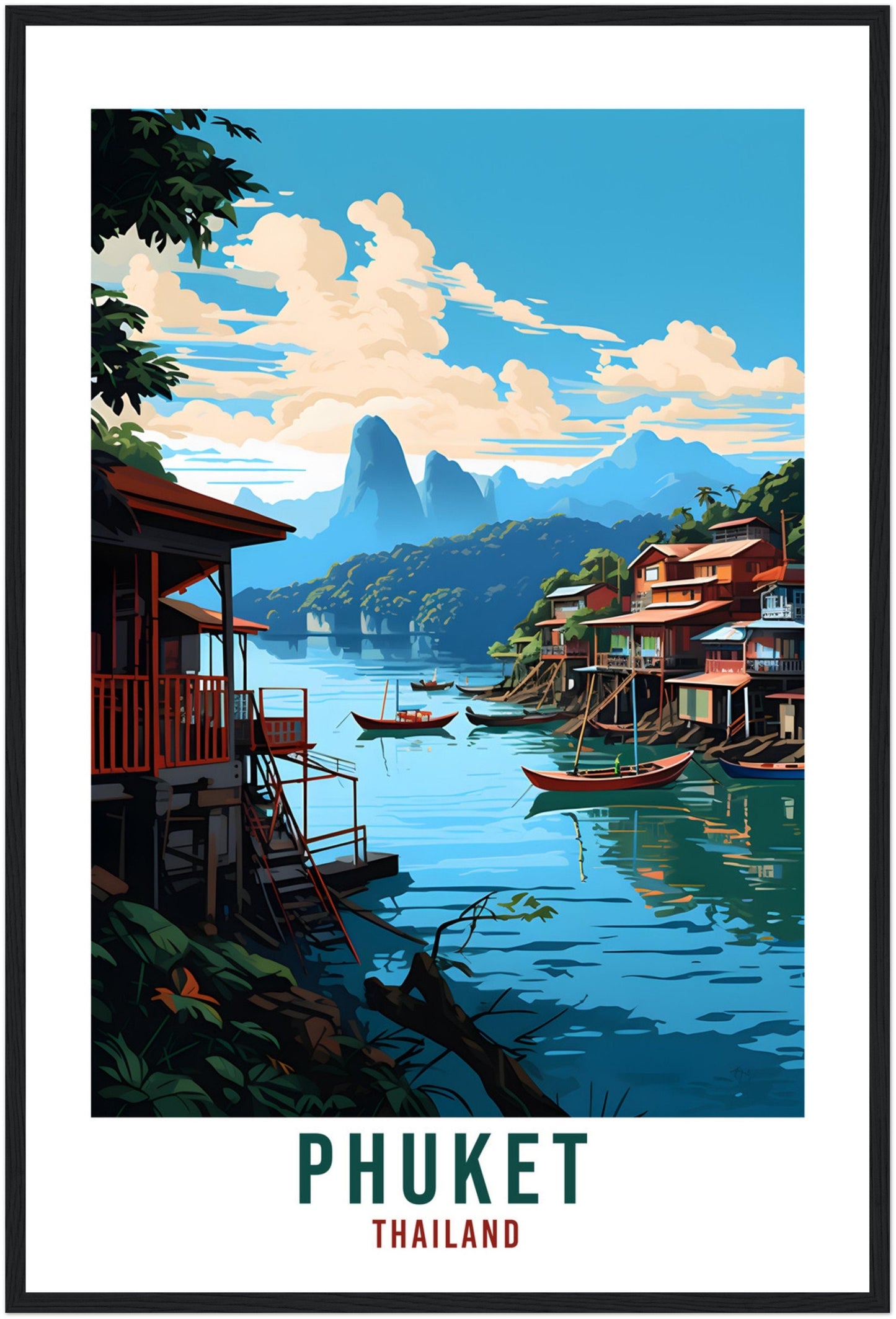 Phuket Travel Print Wall Art Phuket Wall Hanging Thailand Gift Holiday Print Phuket Art Print Phuket Travel Poster Phuket Landscape Print