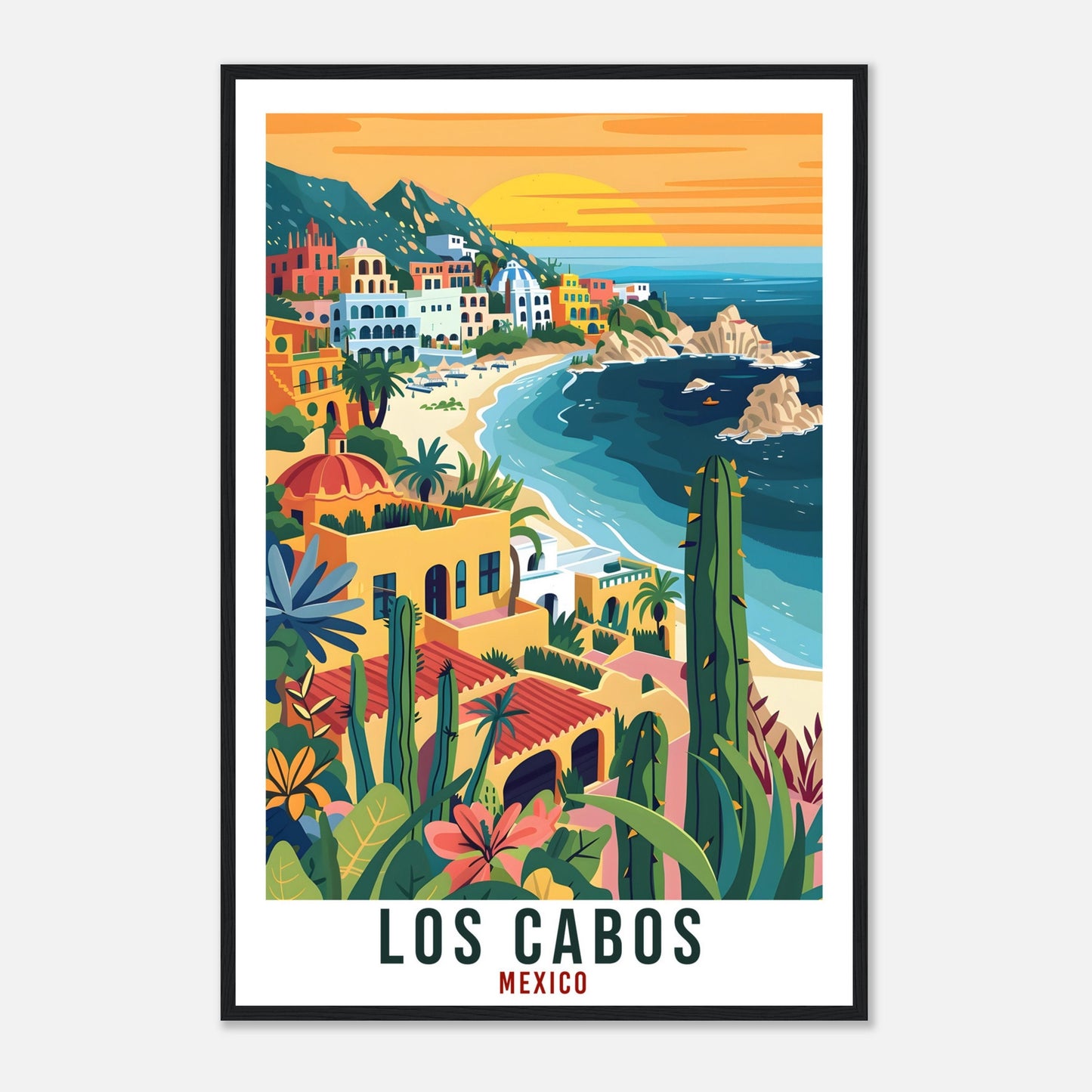 Los Cabos Mexico Travel Print Mexico Wall Art Wall Hanging Home Décor Los Cabos Gift Mexico Landmark Artwork South America Travel Poster